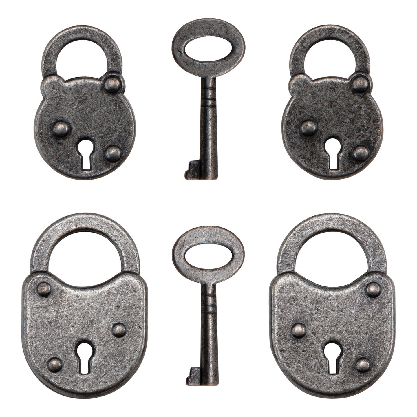 Idea-Ology Metal Adornments 6/Pkg-Locks &#x26; Keys