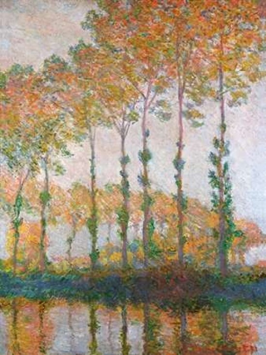 Poplars on the Banks of the l Epte Autumn Poster Print by Claude Monet - Item # VARPDX3CM1535