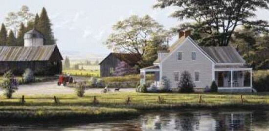 The Red Tractor Poster Print by Bill Saunders - Item # VARPDX8145