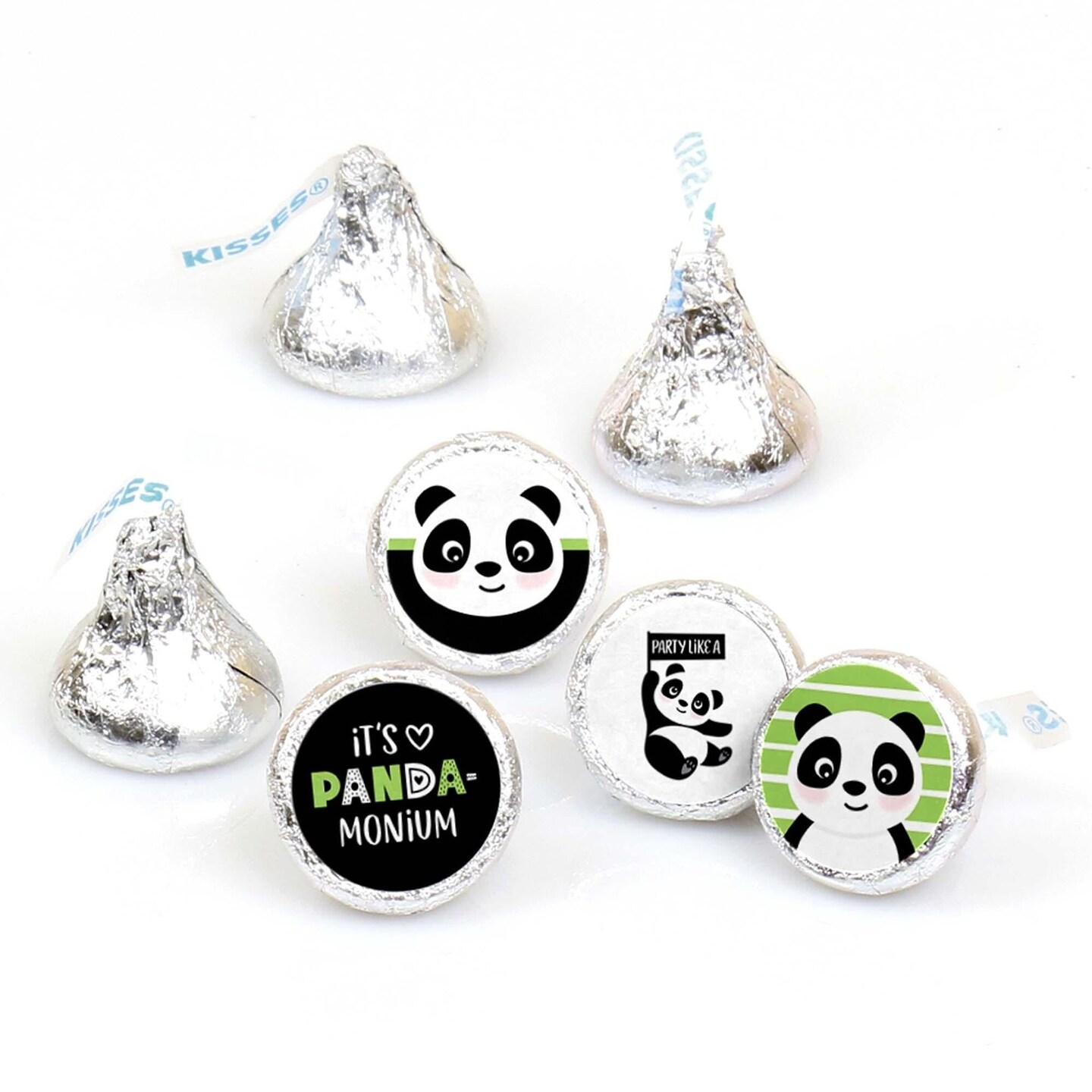 Big Dot of Happiness Party Like a Panda Bear - Baby Shower or Birthday Party Round Candy Sticker Favors - Labels Fits Chocolate Candy (1 sheet of 108)