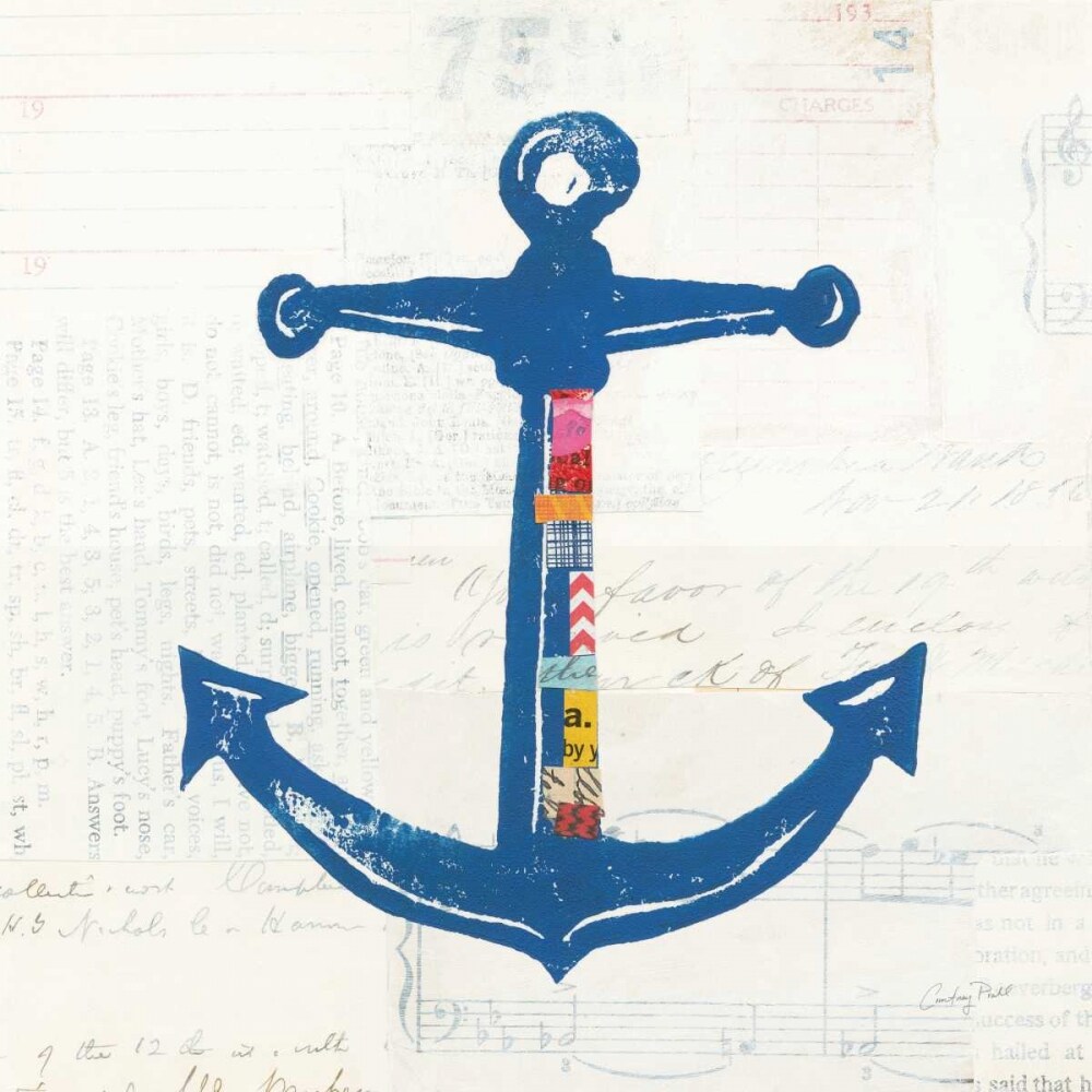 Nautical Collage III on Newsprint Poster Print by Courtney Prahl - Item # VARPDX33866