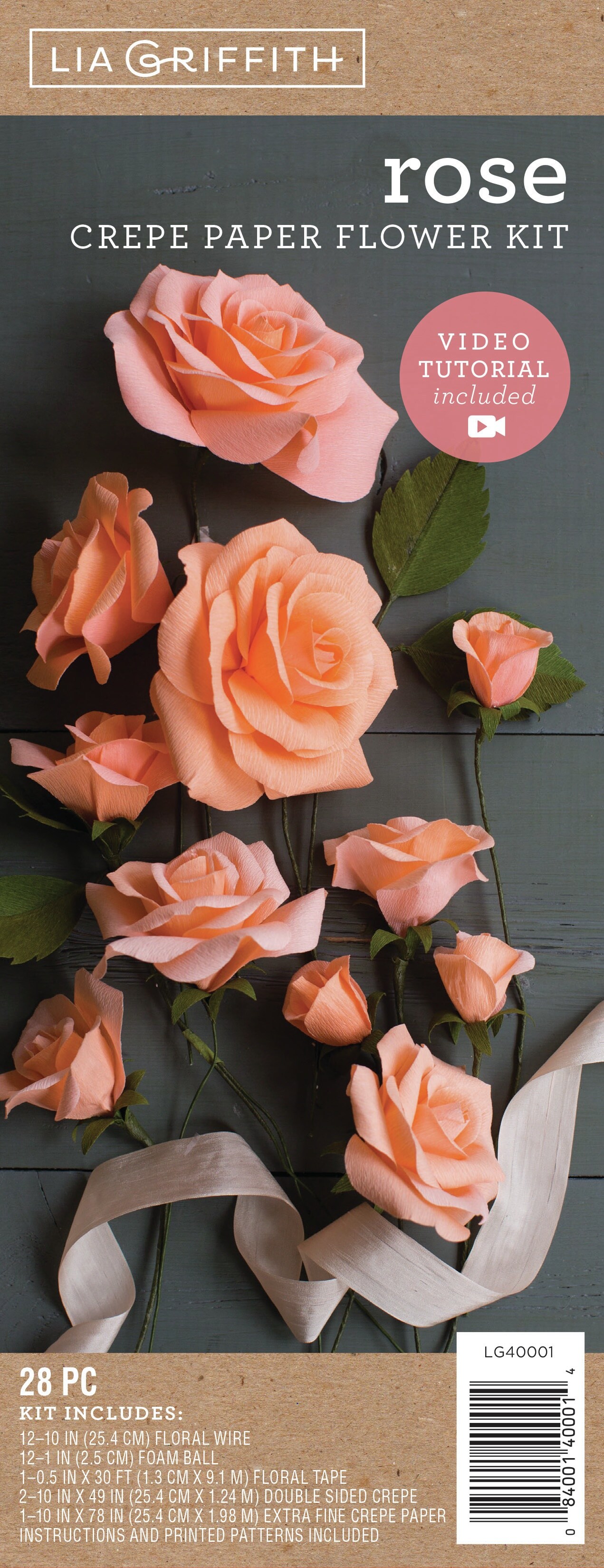 Lia Griffith Crepe Paper Flower Kit -Roses