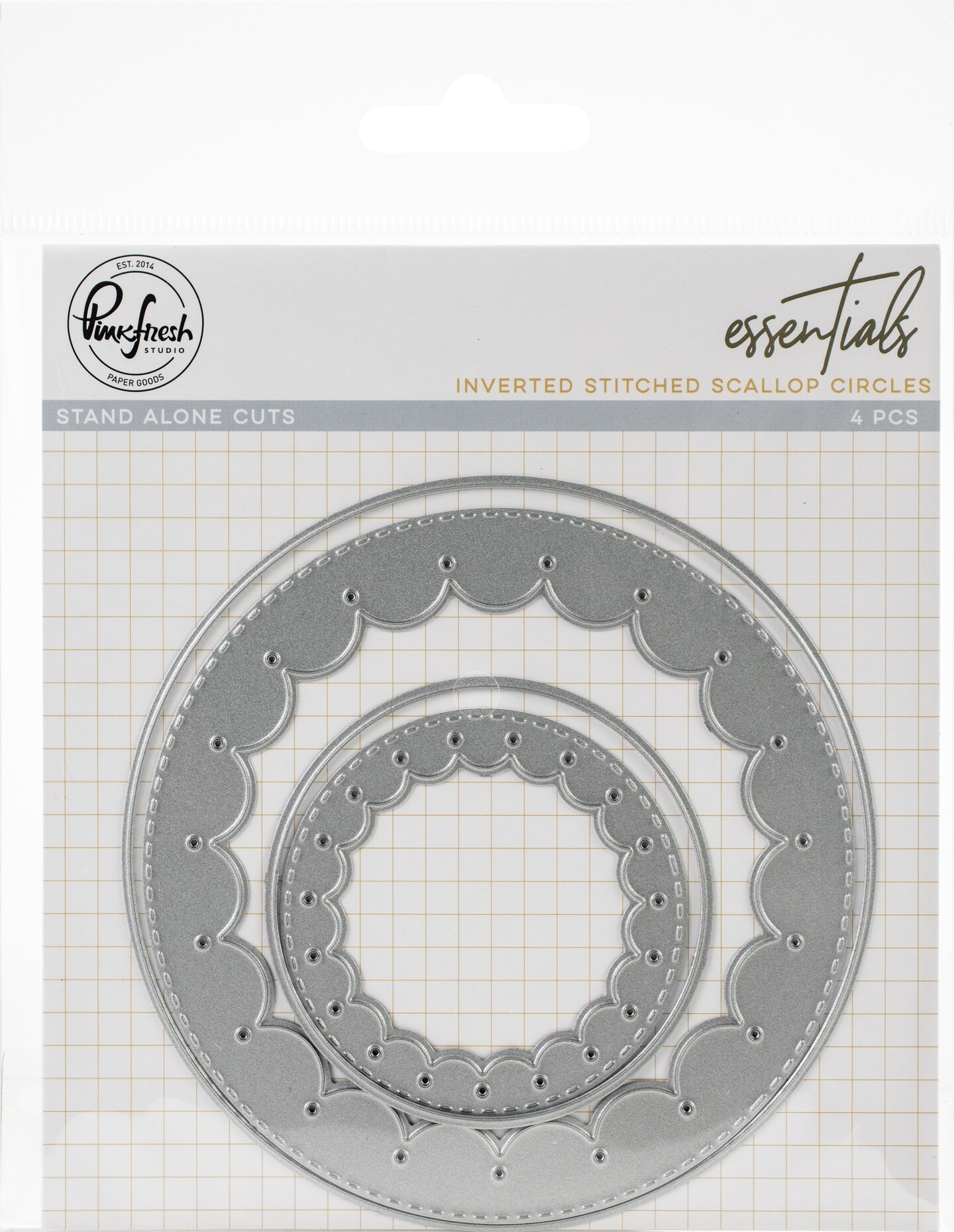 Pinkfresh Studio Essentials Die Set-Inverted Stitched Scallop Circle