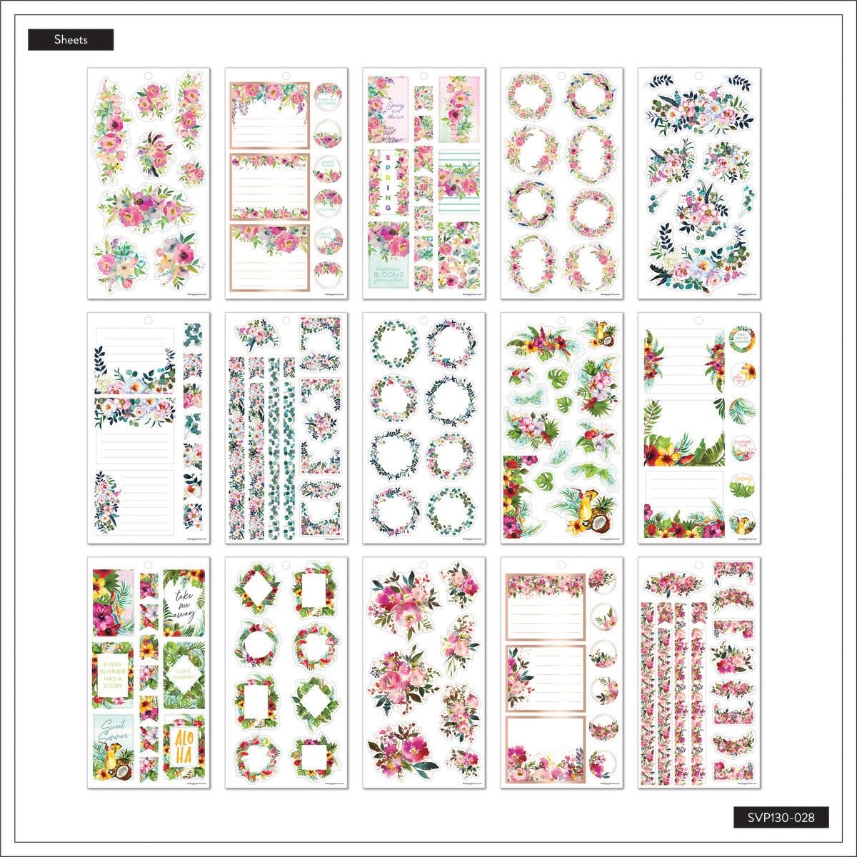 Happy Planner Sticker Value Pack 30/Sheets-Seasonal Flowers