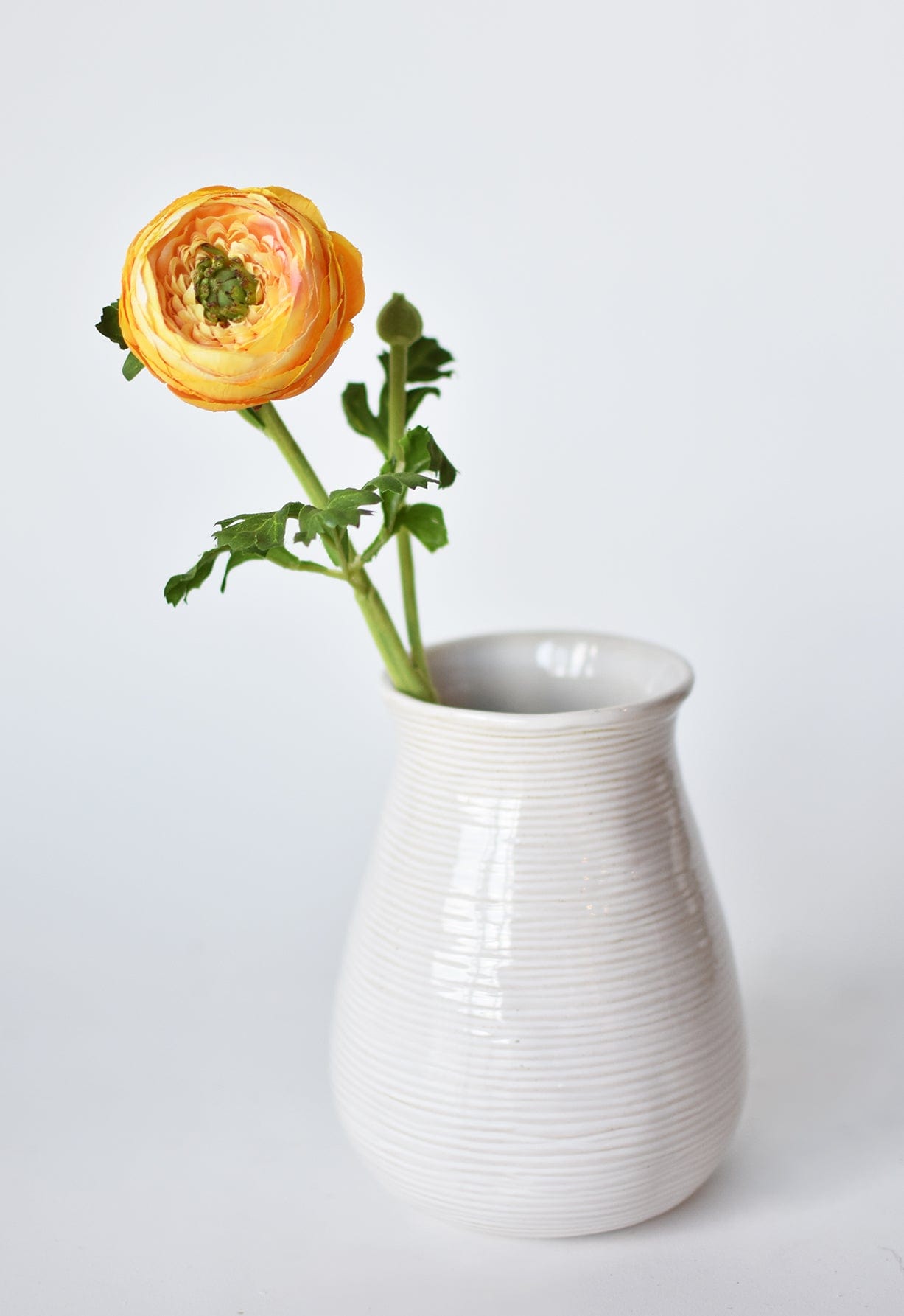 13&#x22; Faux Yellow Gold Ranunculus Stem