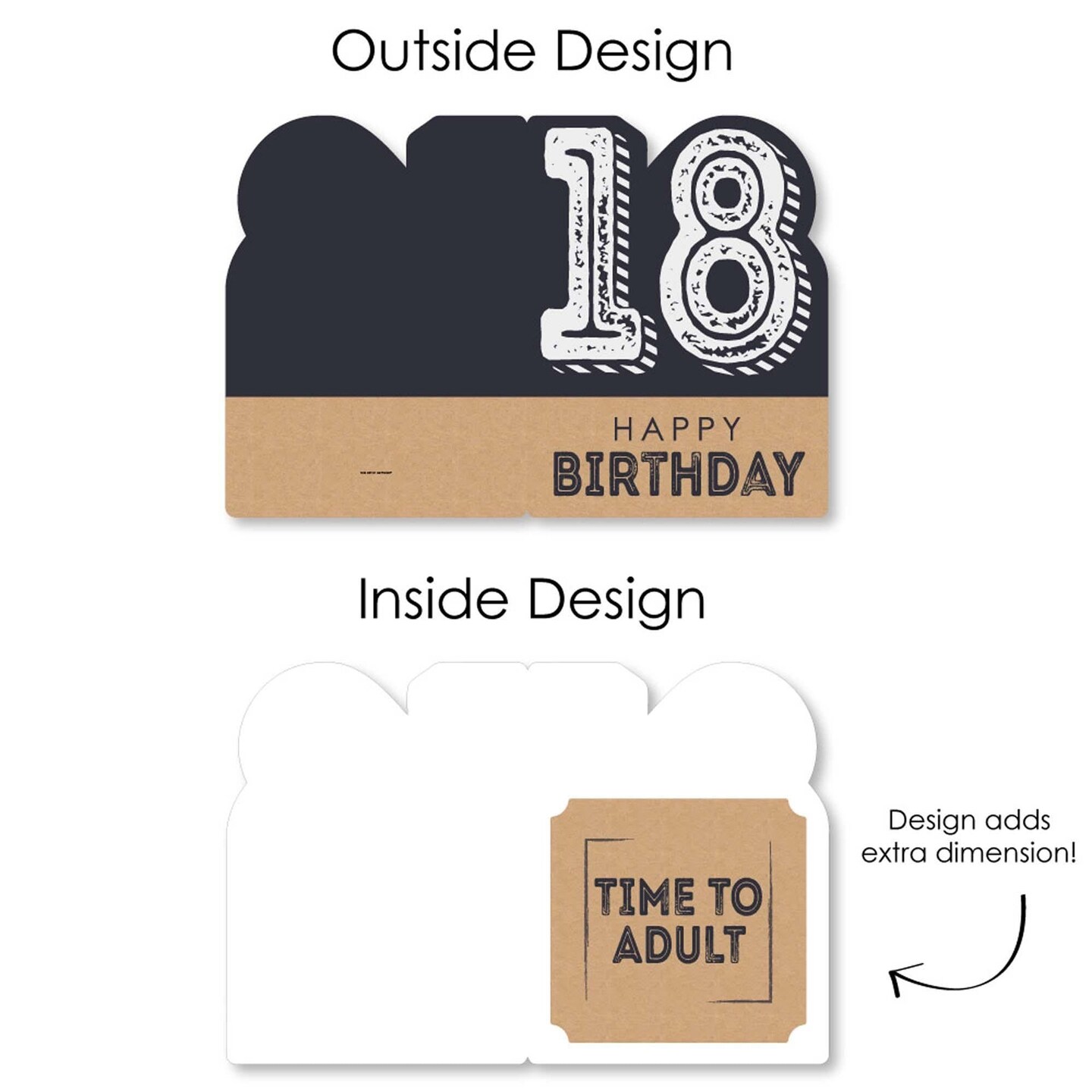 Big Dot of Happiness 18th Milestone Birthday - Happy Birthday Giant Greeting Card - Big Shaped Jumborific Card
