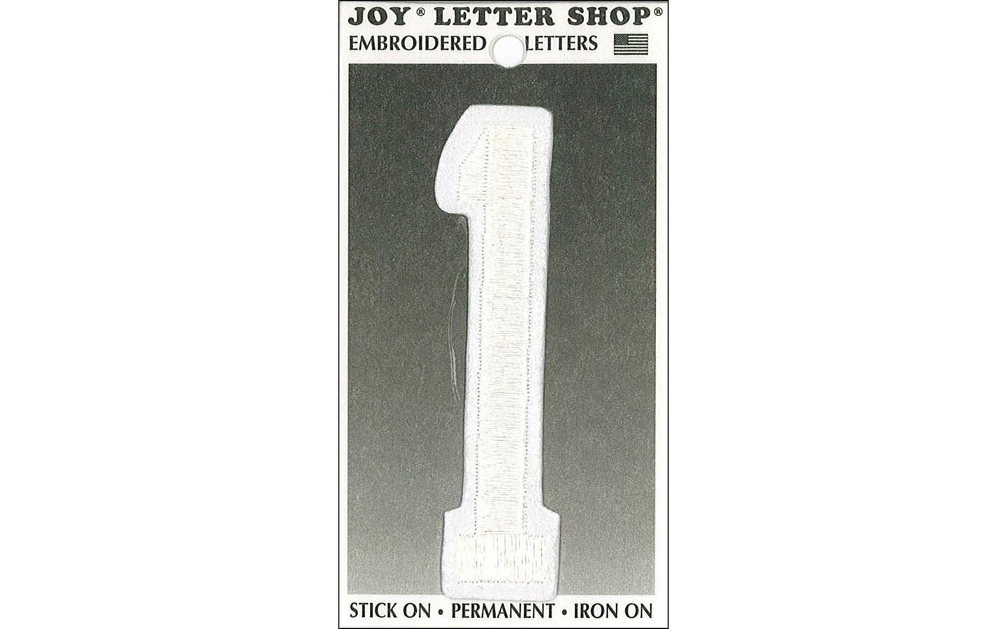 Joy Applique Letter Iron On Varsity 3&#x22; White 1