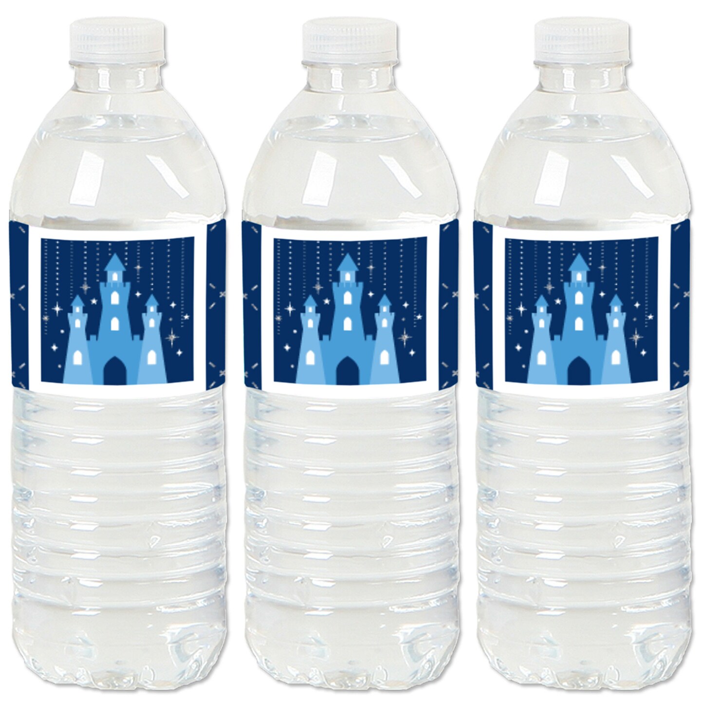 Big Dot of Happiness Fairy Tale Fantasy - Royal Prince and Princess Party Water Bottle Sticker Labels - Set of 20