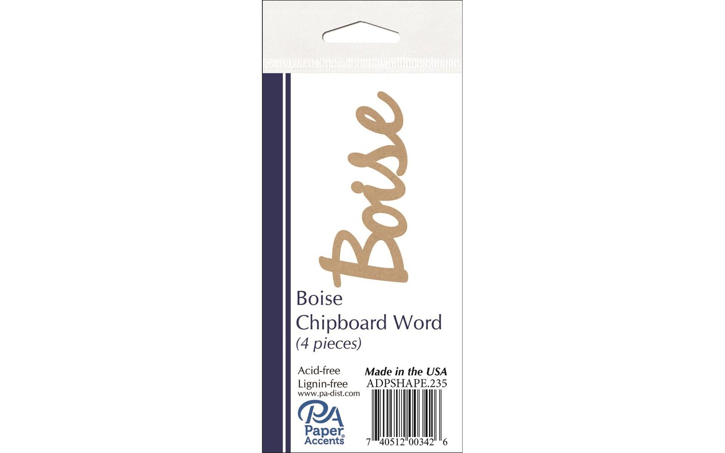 Chip Word 4pc Boise Natural