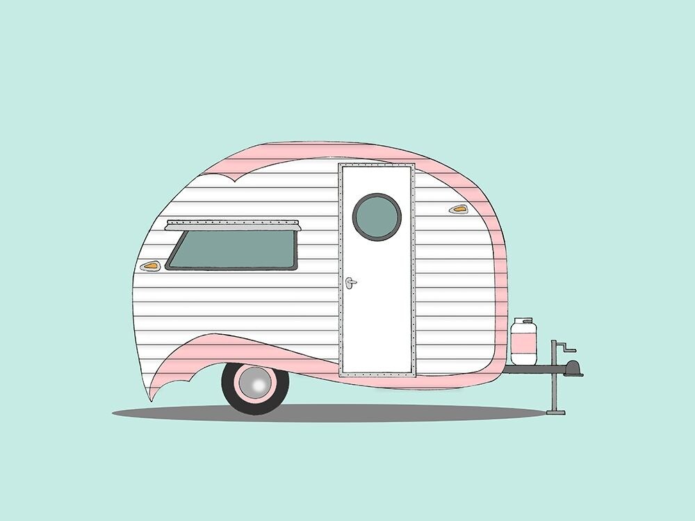 Pink Stripe Teardrop Poster Print by Annie Bailey Art - Item # VARPDXA507D