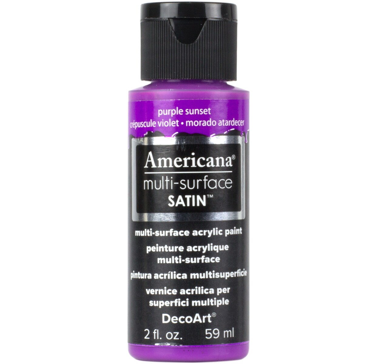 Decoart Americana MultiSurface Satin Acrylic Paint 2OzPurple Sunset