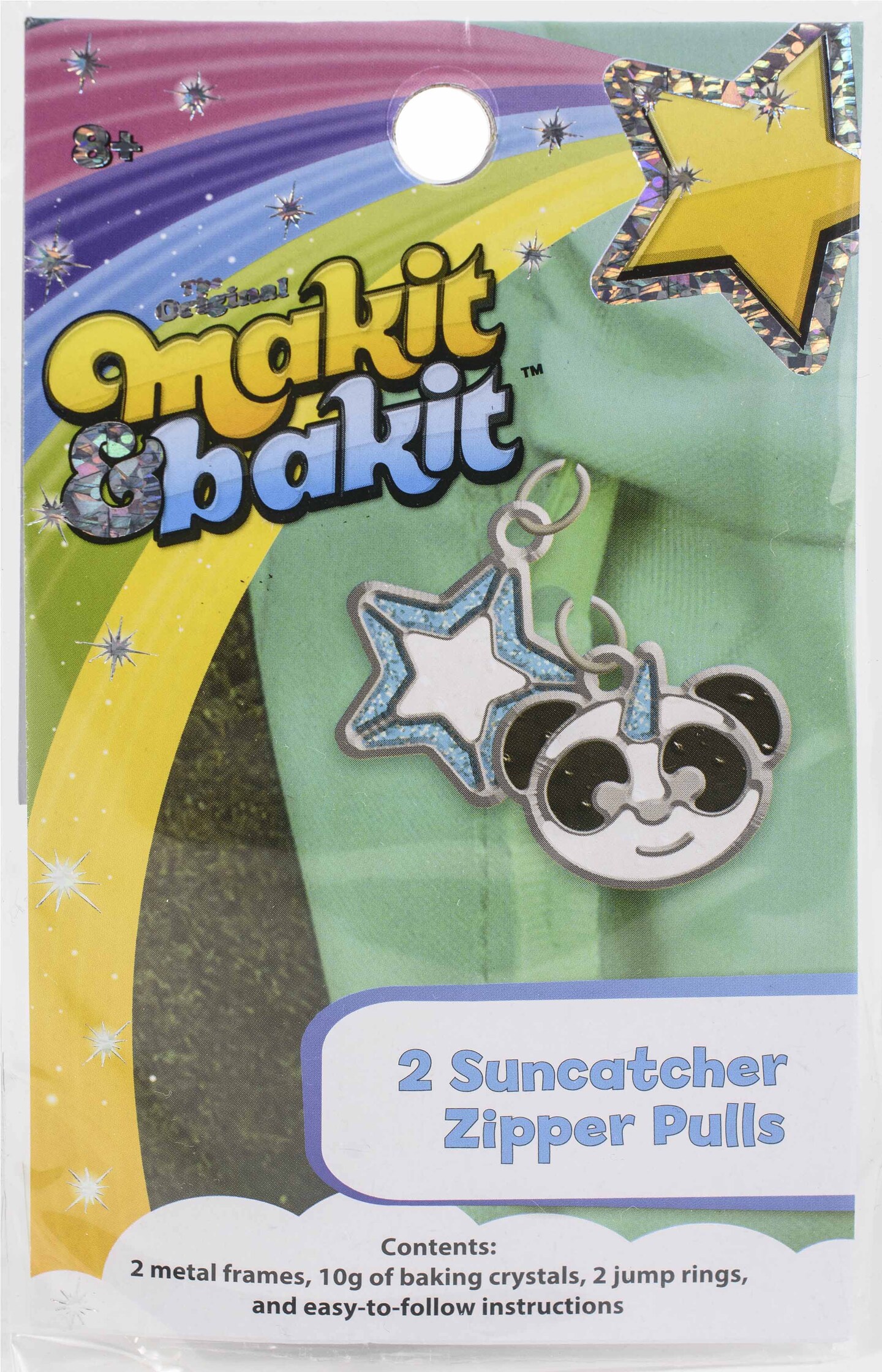 Multipack of 3 - Colorbok Makit & Bakit Suncatcher Kit-Zipper Pull Charms 2/Pkg