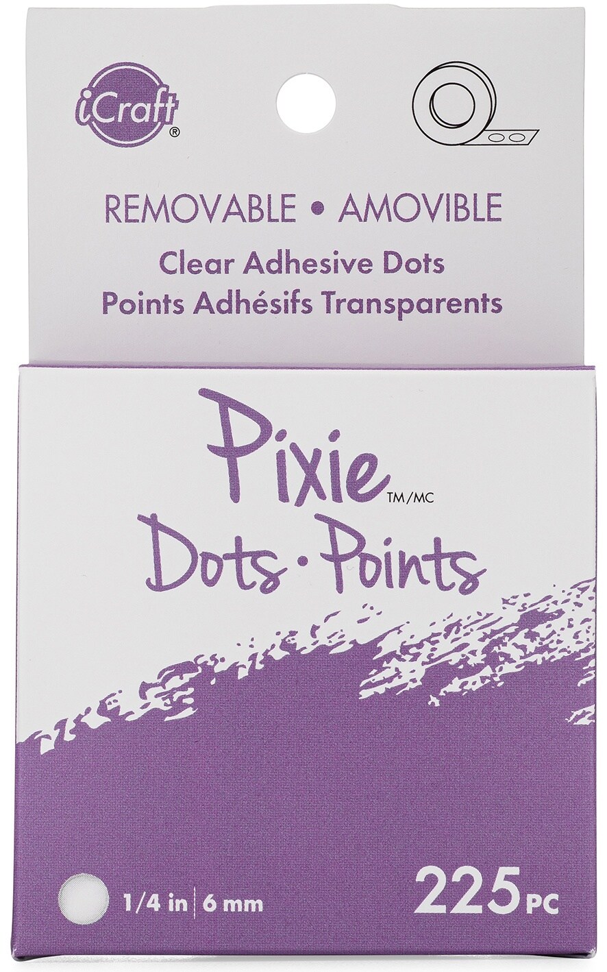 iCraft Pixie Dots Removable Adhesive Dots 225/Pkg-1/4&#x22;