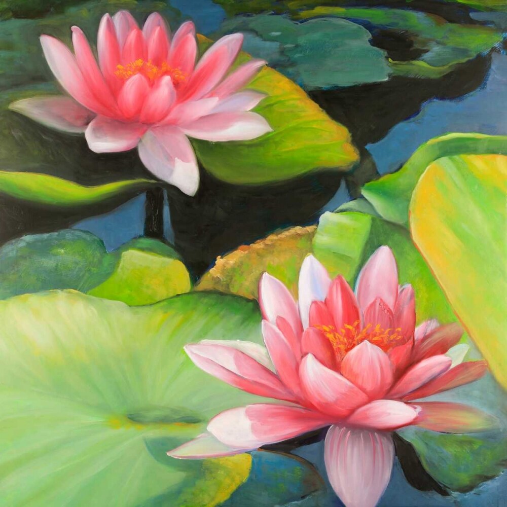 Water Lilies and Lotus Flowers Poster Print by Atelier B Art Studio ...