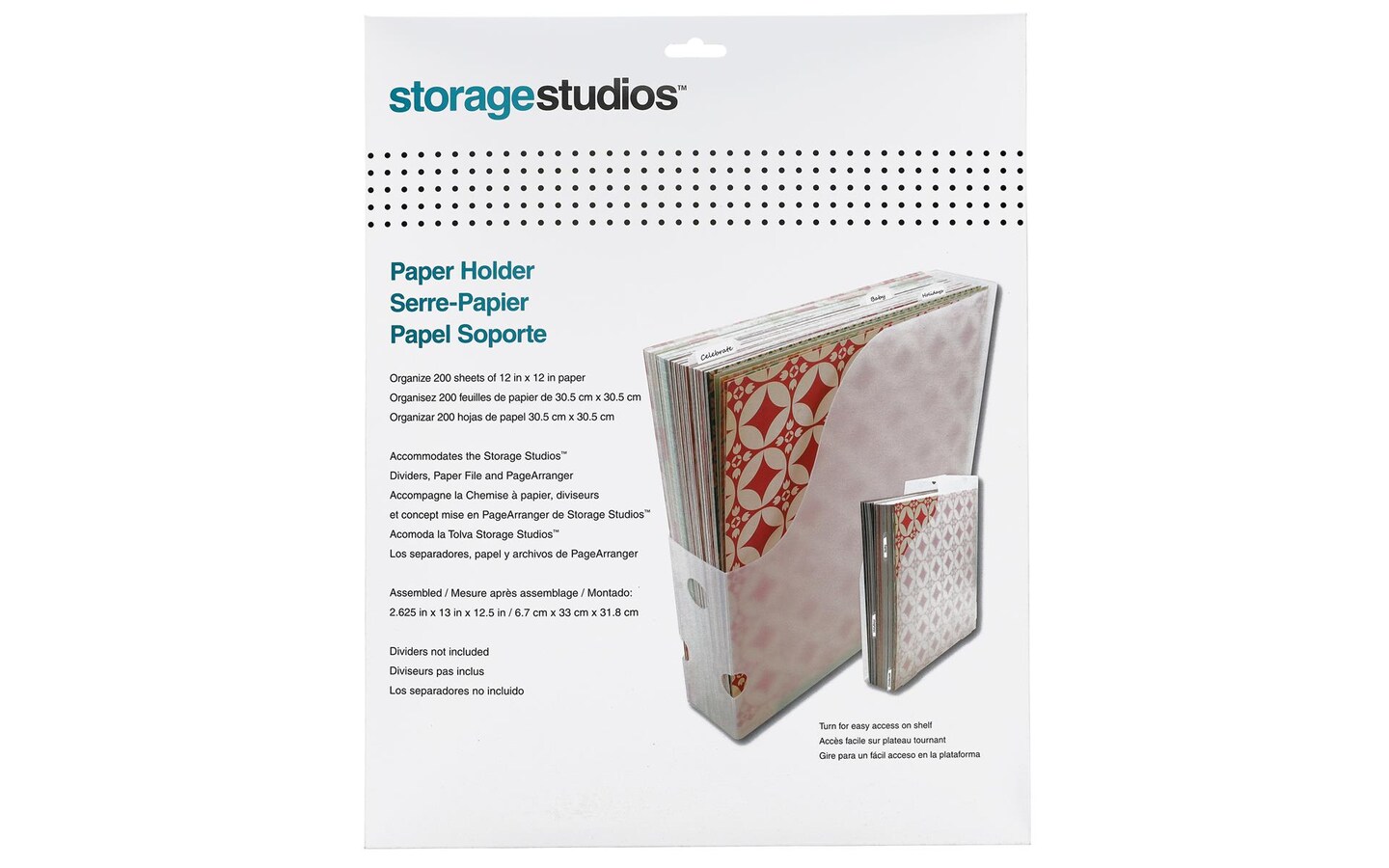 Storage Solutions Paper Holder 12x12 Michaels