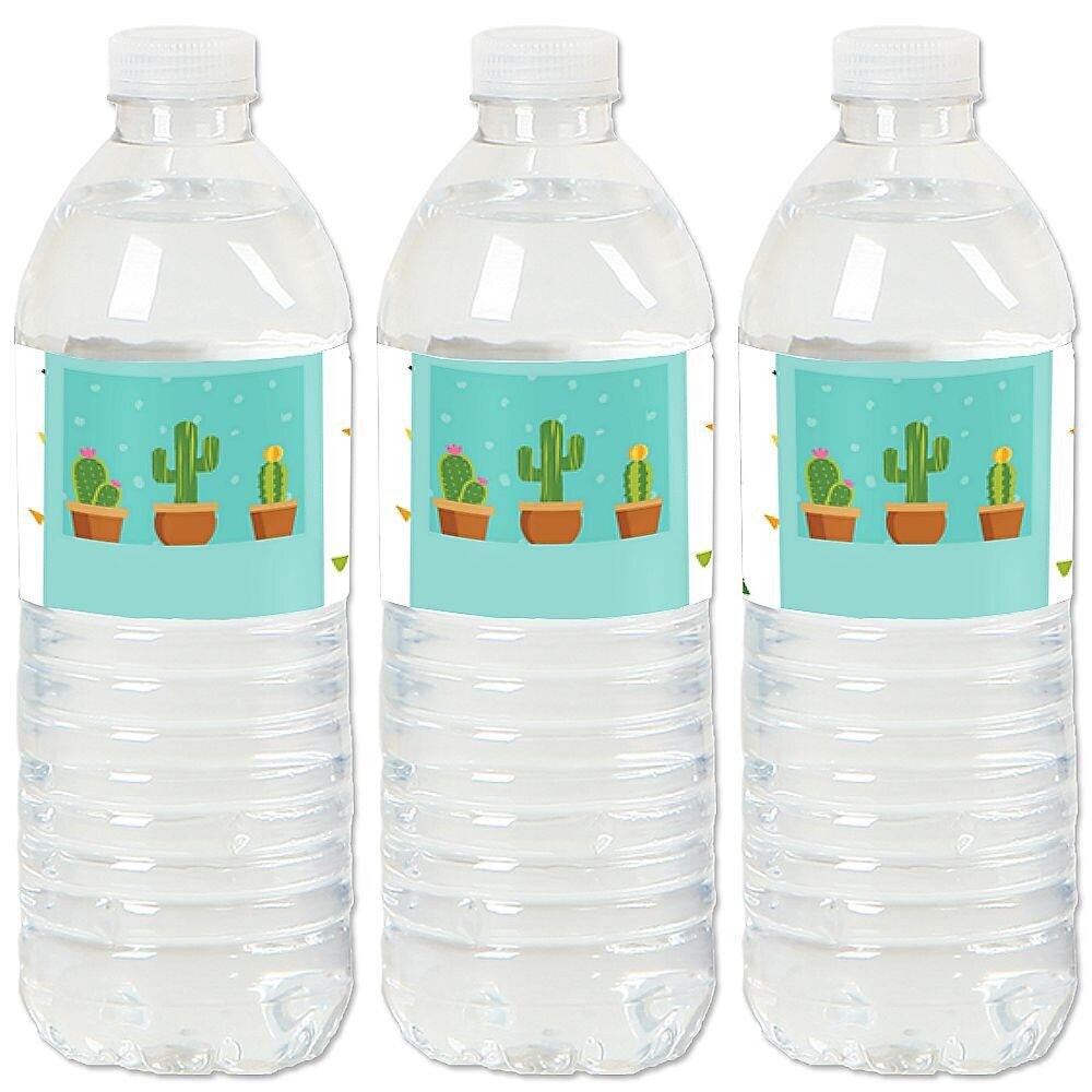 Big Dot of Happiness Let&#x27;s Fiesta - Fiesta Water Bottle Sticker Labels - Set of 20