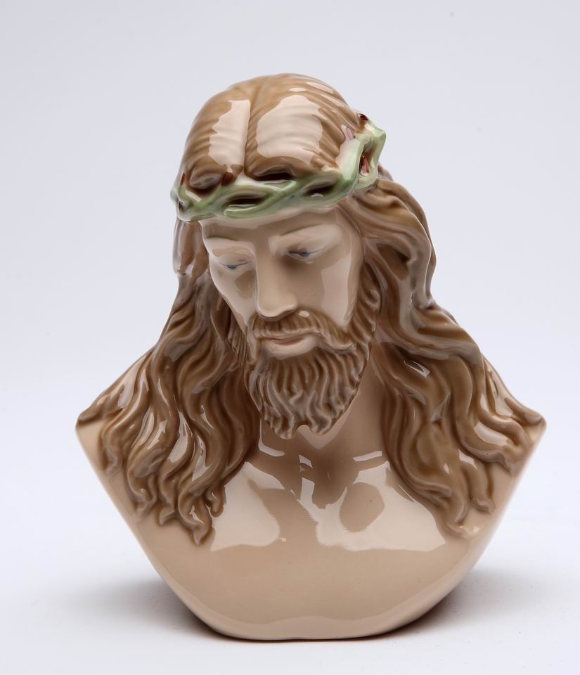 Ceramic Jesus Figurine, Religious D&#xE9;cor, Religious Gift, Church D&#xE9;cor, Baptism Gift