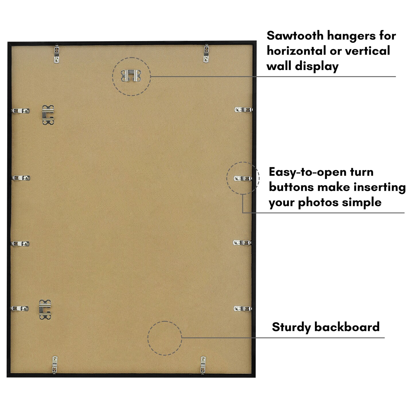 Americanflat Poster Frame - Perfect Frame for Photos and Artwork - Large Picture Frame - Polished Plexiglass - Hanging Hardware with Horizontal and Vertical Display