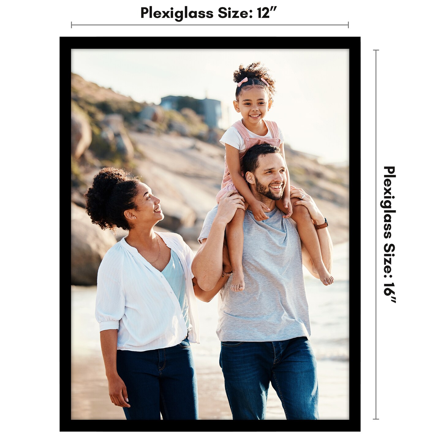 Americanflat Poster Frame - Perfect Frame for Photos and Artwork - Large Picture Frame - Polished Plexiglass - Hanging Hardware with Horizontal and Vertical Display