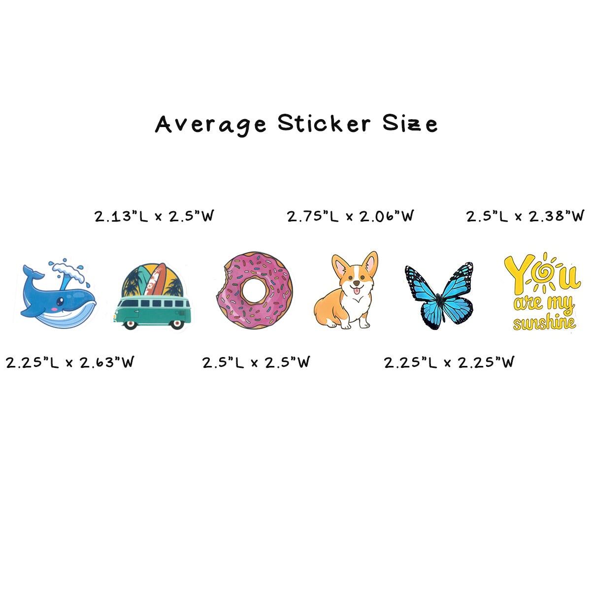 Wrapables Waterproof Vinyl Stickers for Water Bottles, Laptop, Phones, Skateboards, Decals for Teens, 100pcs