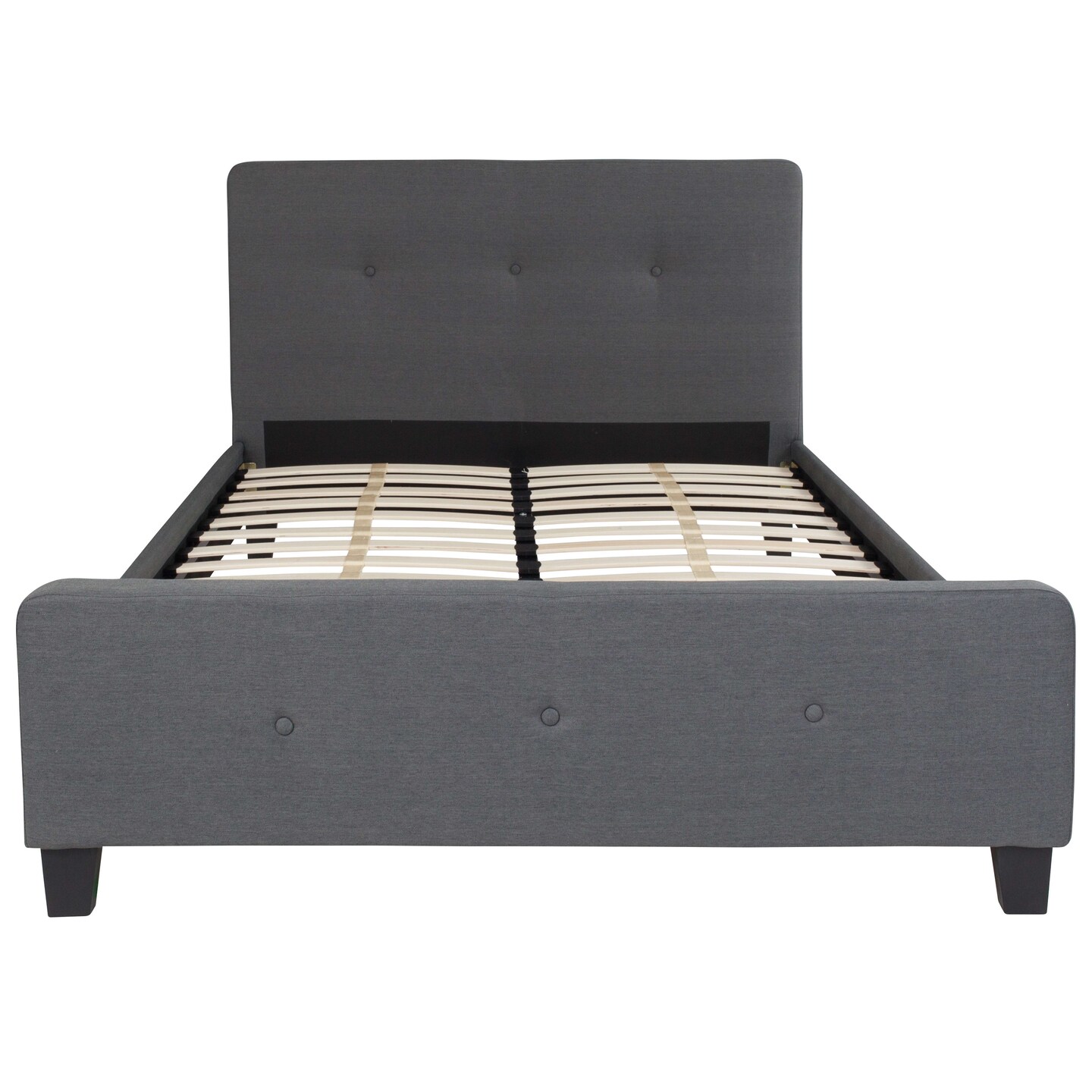 Merrick Lane Clarendon Platform Bed Contemporary Tufted Upholstered Platform Bed with Footboard