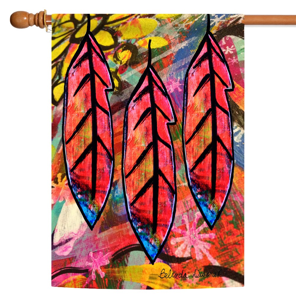 Flashy Feathers Decorative Feather Flag