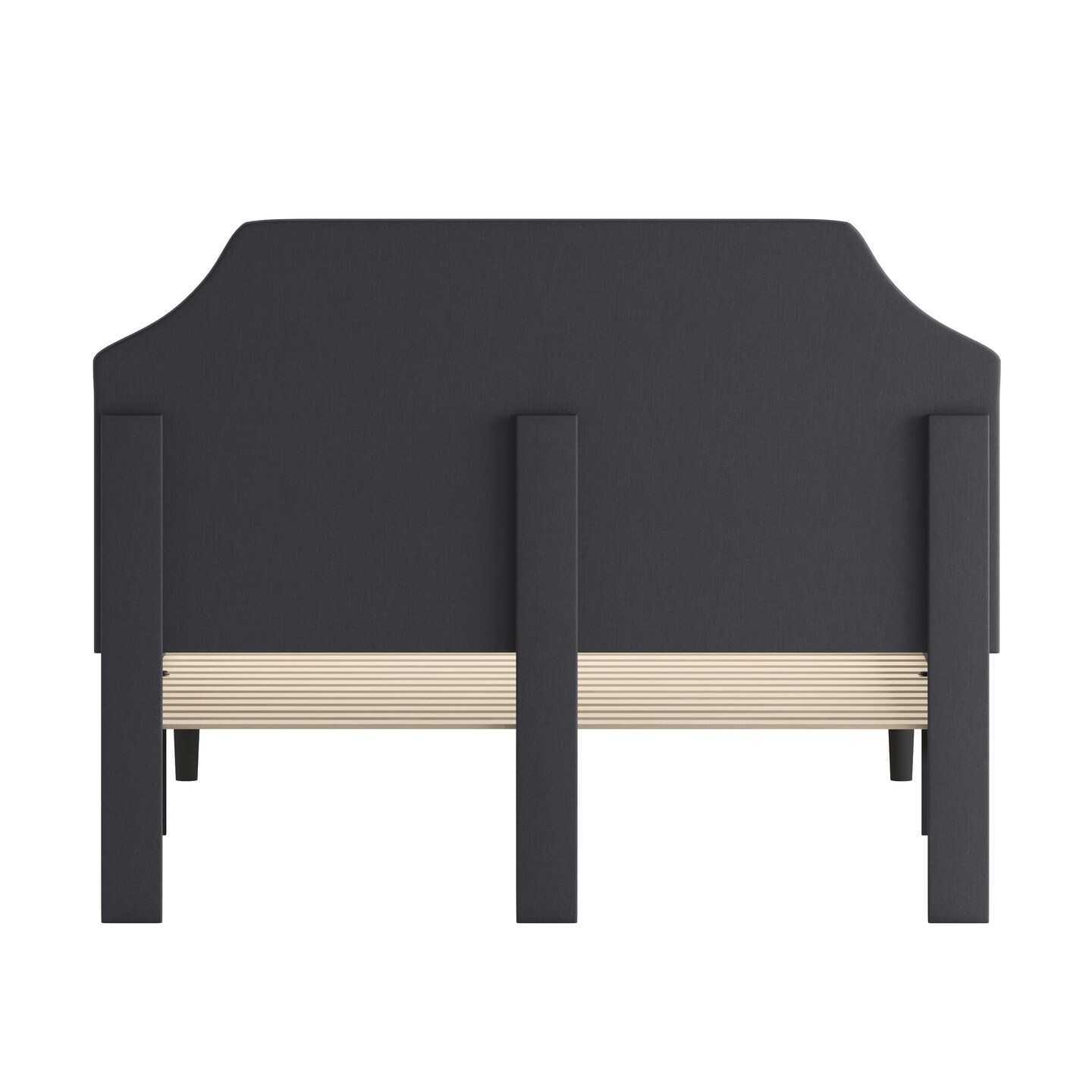 Merrick Lane Provence Platform Bed with Slatted Support Contemporary Tufted Upholstery with Accent Nail Trim