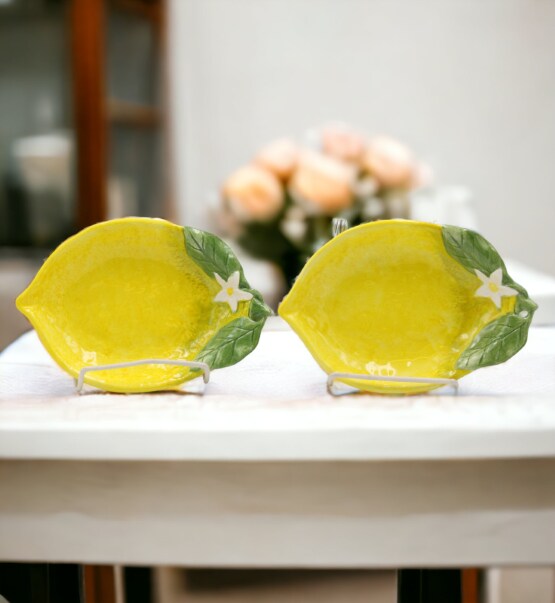 Hand Painted Ceramic Lemon Candy Dish, Small Plates, Home D&#xE9;cor, Gift for Her, Gift for Mom, Kitchen D&#xE9;cor, Farmhouse D&#xE9;cor