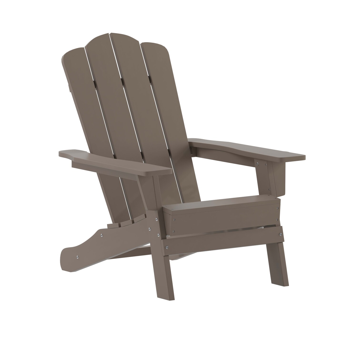 Merrick Lane Nassau Adirondack Chair with Cup Holder, Weather Resistant HDPE Adirondack Chair