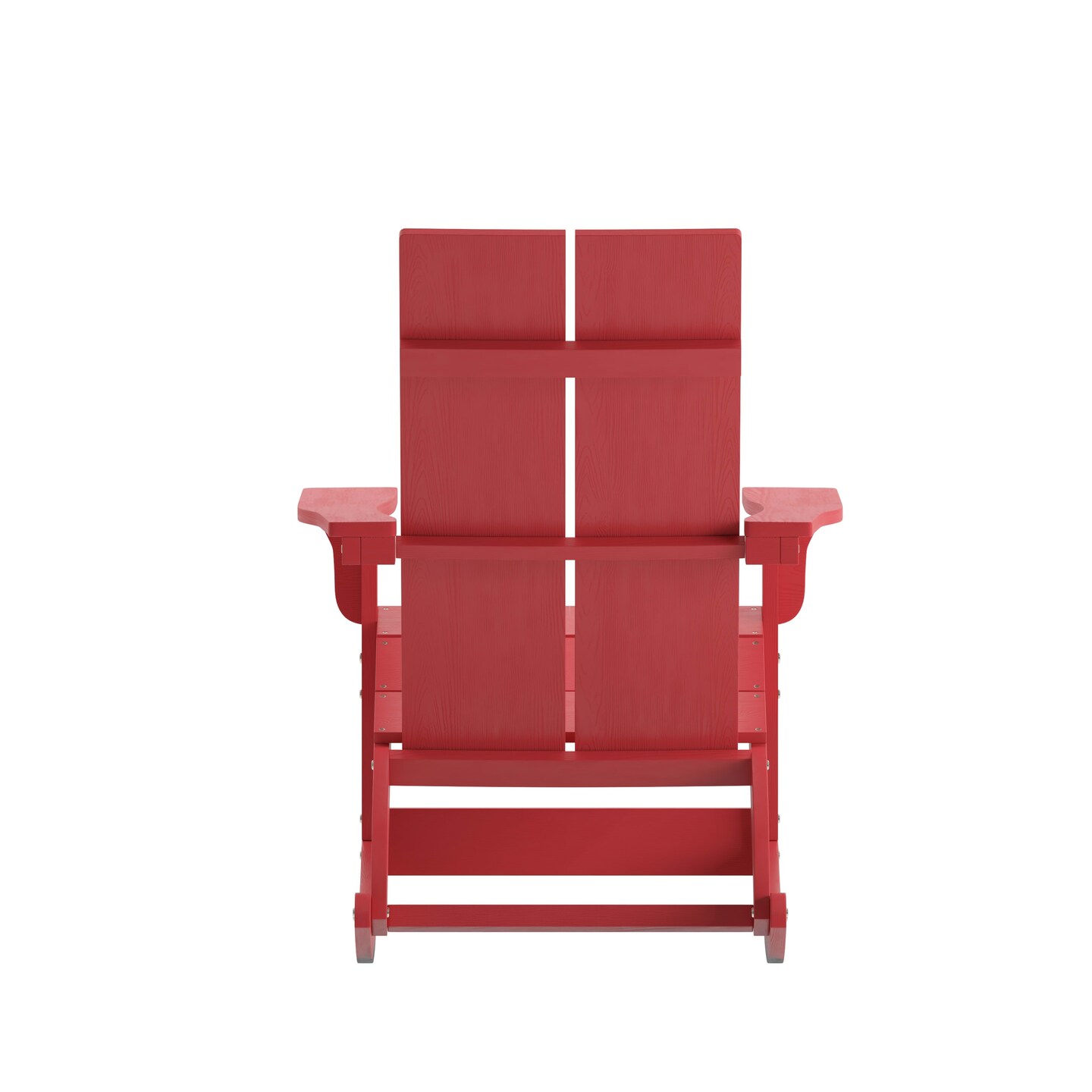 Merrick Lane Wellington UV Treated All-Weather Polyresin Adirondack Rocking Chair for Patio, Sunroom, Deck and More