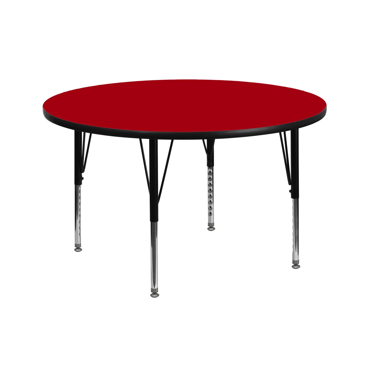 Emma and Oliver 42" Round Laminate Adjustable Preschool Activity Table