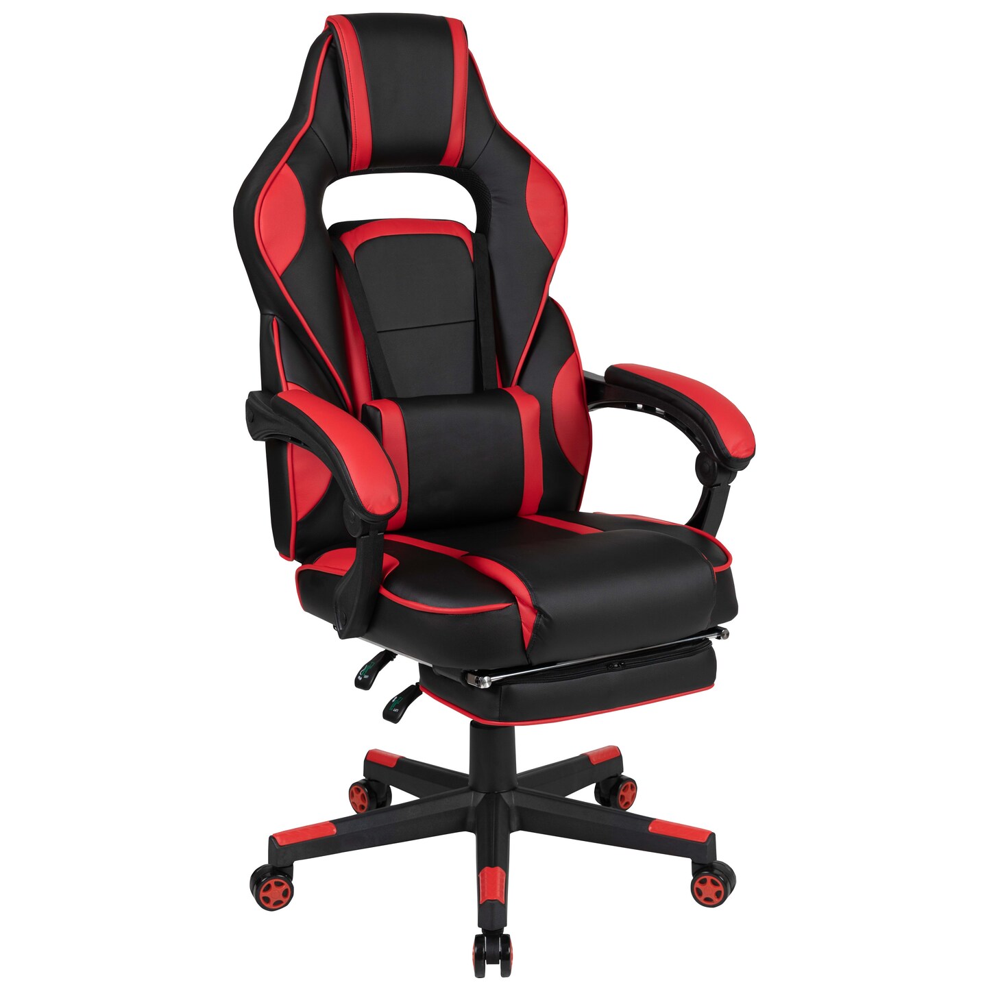 Emma and Oliver Ergonomic Gaming Chair -Recline Back/Arms, Footrest, Massaging Lumbar