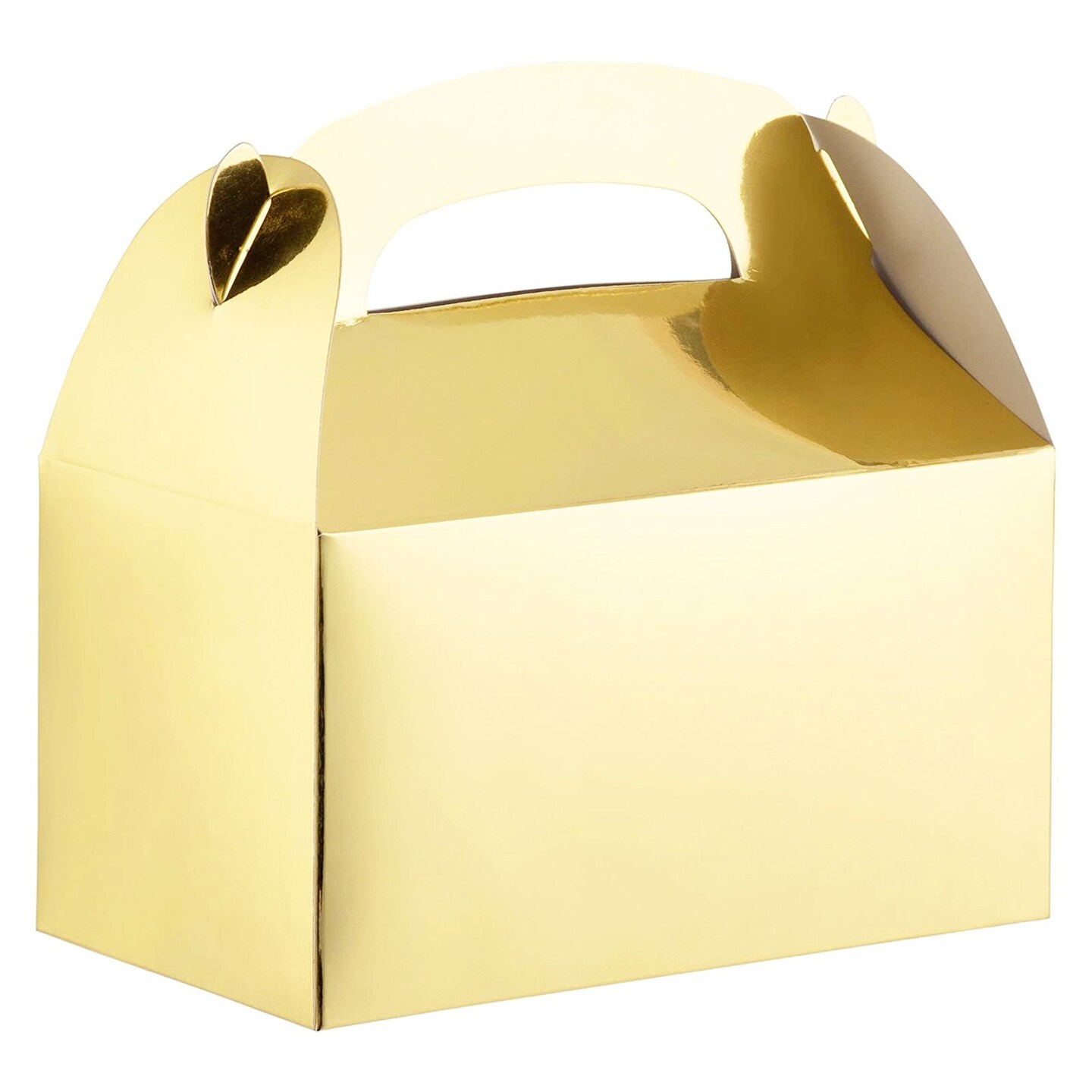 24-Pack Treat Boxes - Candy Gable Boxes for Party Favors, Birthday, Wedding, Baby Shower (Gold, 6.2x3.5x3.6 In)