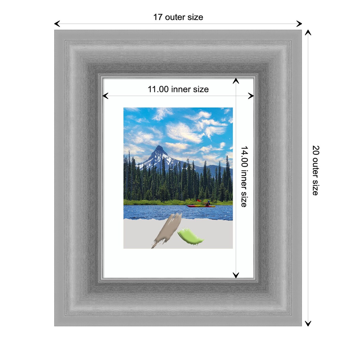 Peak Polished Nickel Picture Frame, Photo Frame, Art Frame