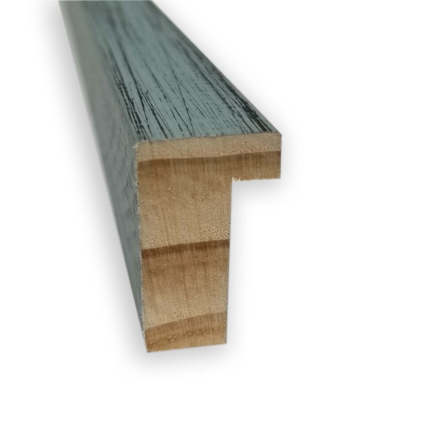 Dixie Blue Grey Rustic Narrow Wood Picture Frame, Photo Frame, Art Frame