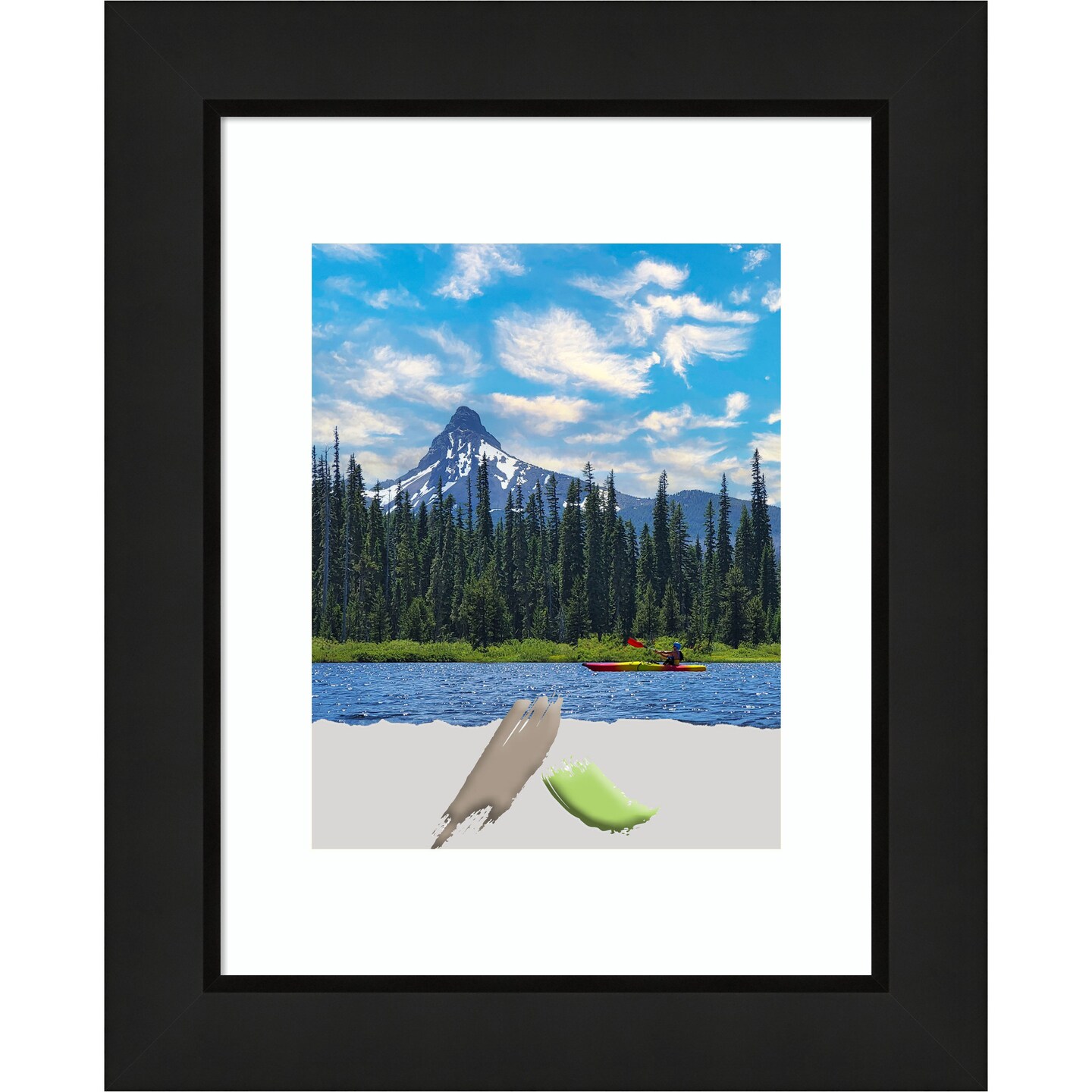 Midnight Black Narrow Wood Picture Frame