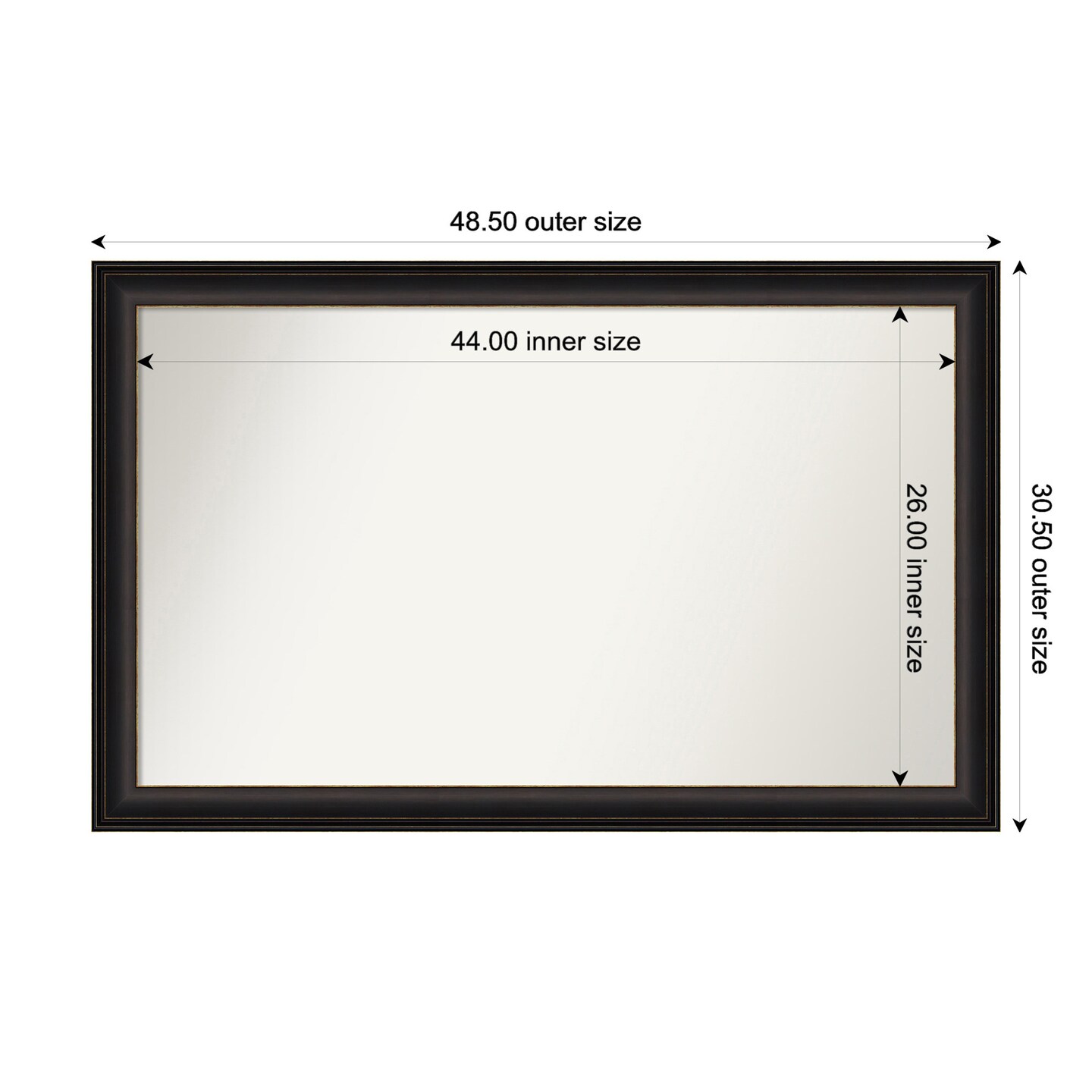 Trio Oil Rubbed Bronze Non-Beveled Custom Framed Bathroom Vanity Wall Mirror