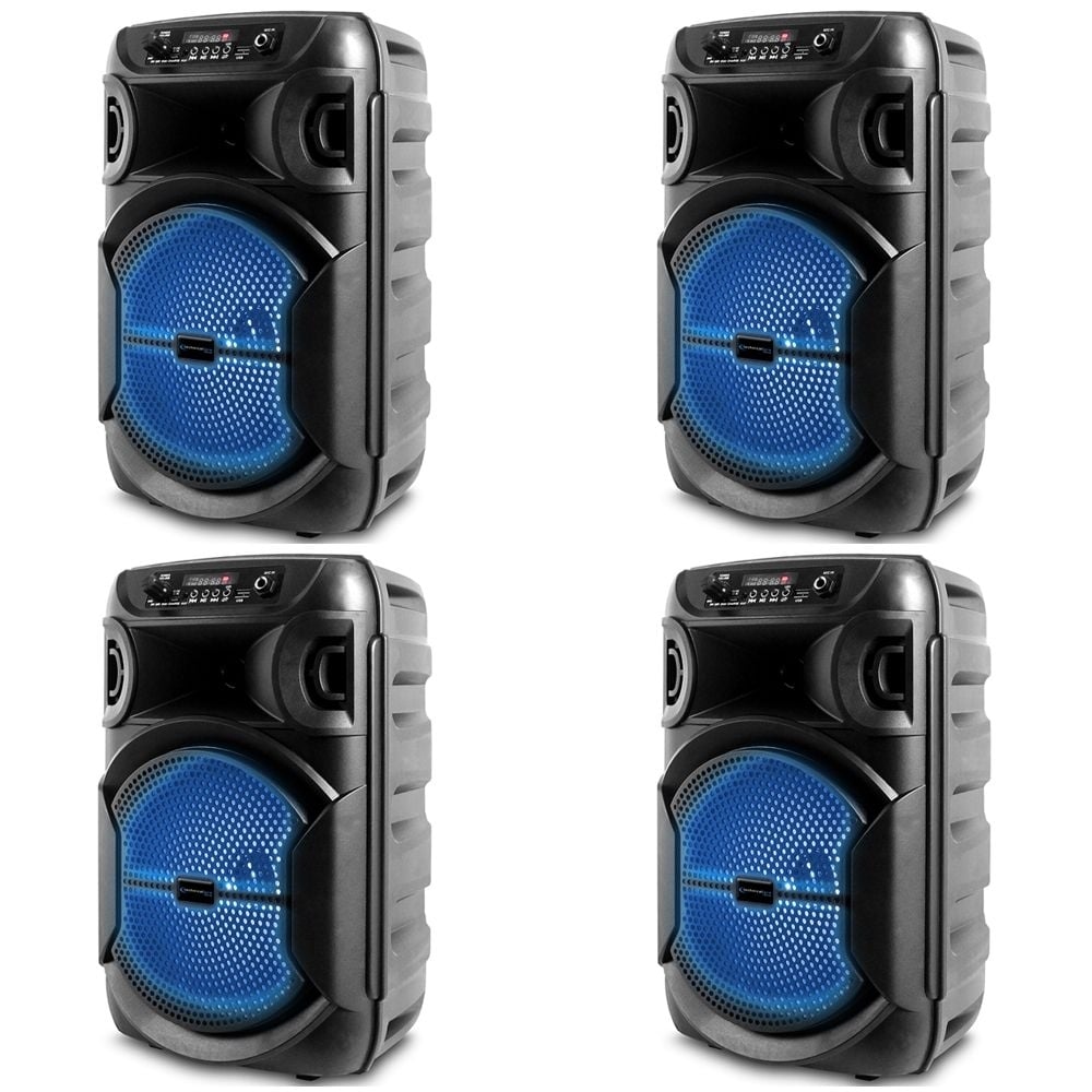 Technical Pro 8 Inch Portable Bluetooth Speaker 1000 Watts Led Woofer Pa System