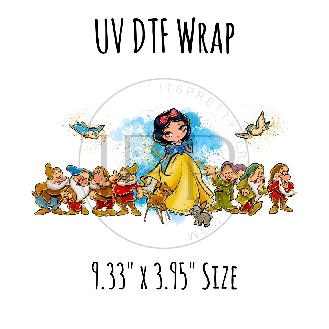 #128- Snow White- 16oz Cup UV DTF Wrap