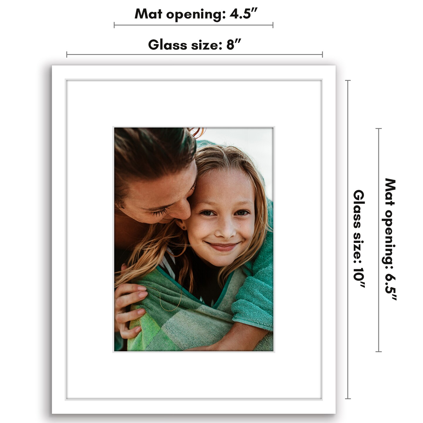 Americanflat Picture Frame with Mat - Modern Design, Shatter-Resistant Glass, Dual Sawtooth Hangers, Ideal for Home and Office Decor