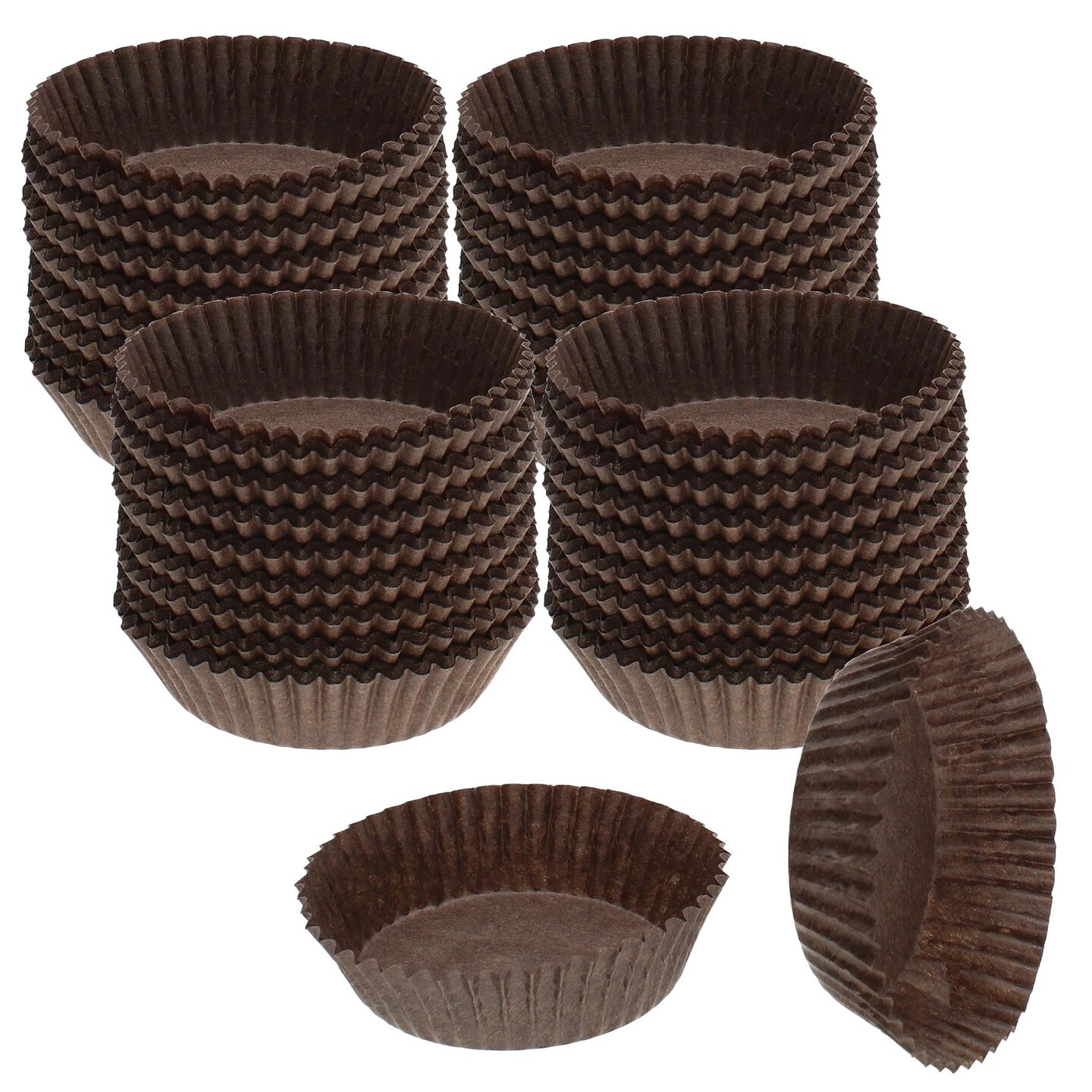 Size #601 Glassine Candy Paper Cups Brown – 1-3/4” Base, 5/8” Wall