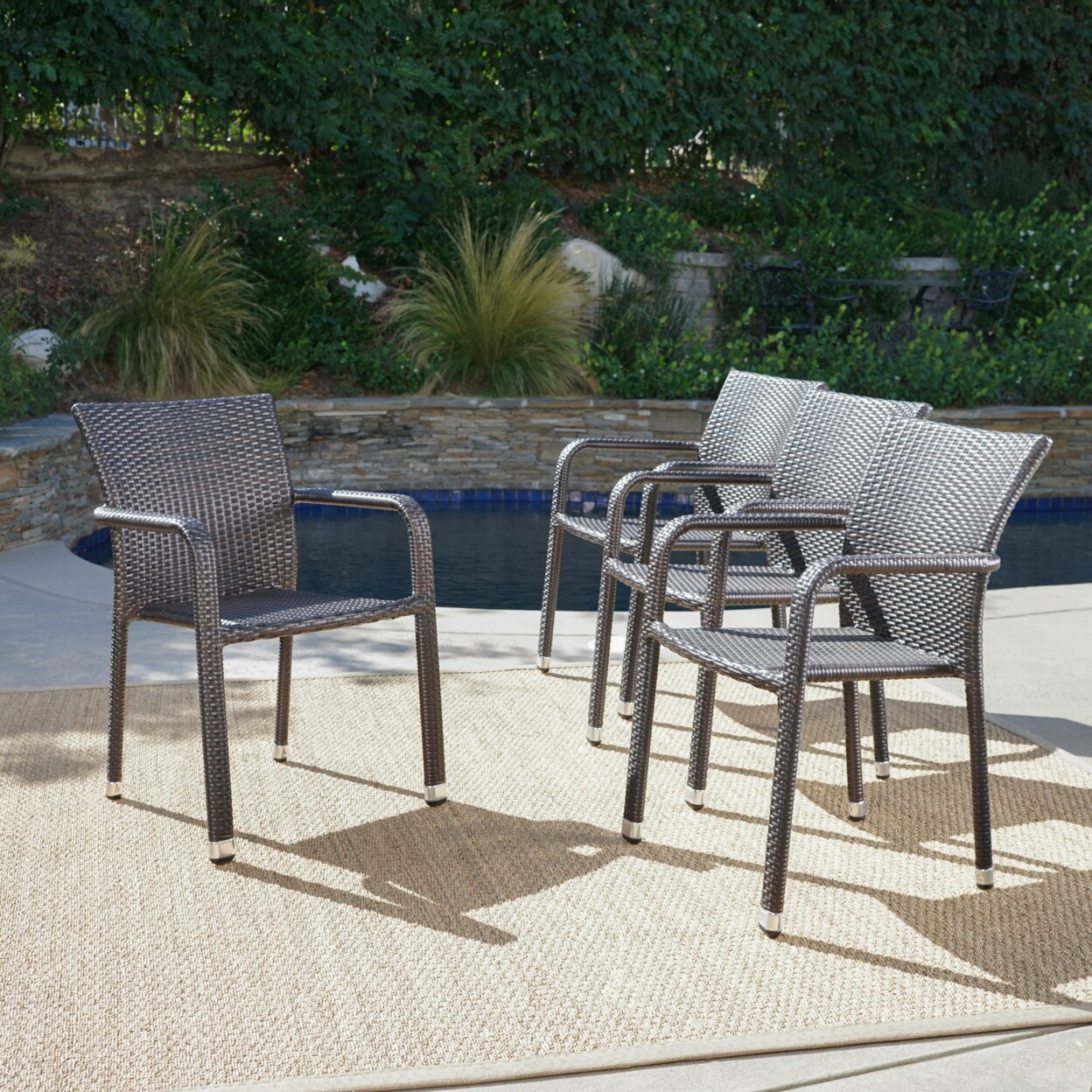 Stackable wicker online chairs