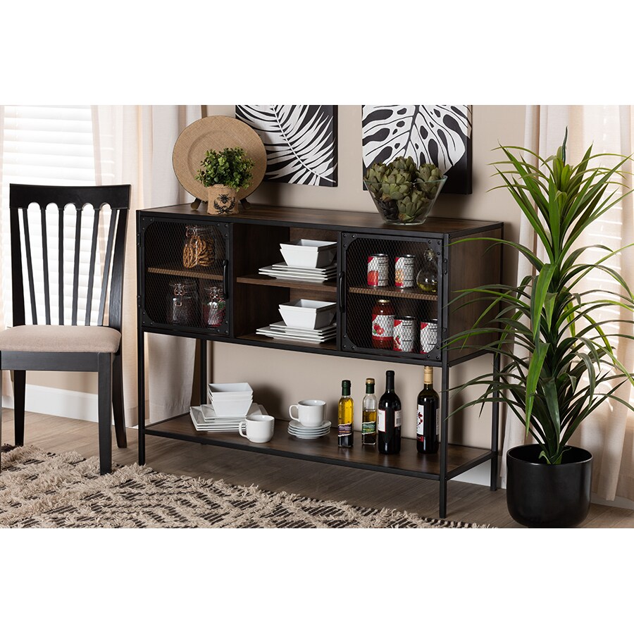 Wholesale Interiors Baxton Studio Cardea Modern Industrial Walnut Brown ...