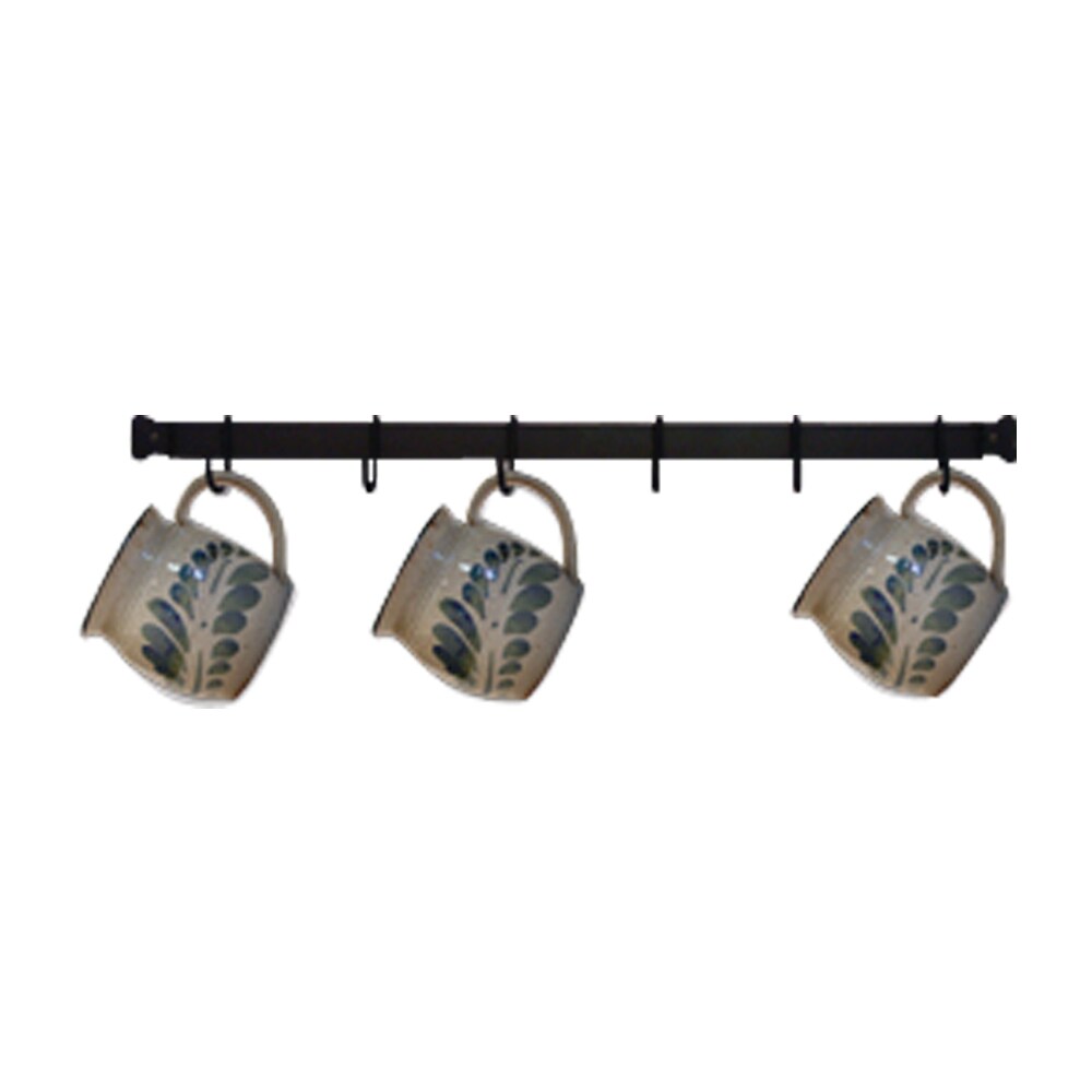 Village Wrought Iron Cup Rack 24 Long