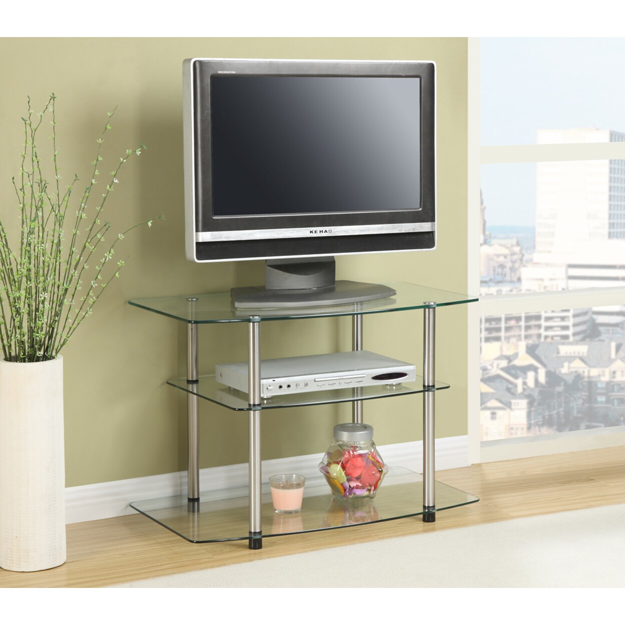 Convenience Concepts Designs2Go Classic Glass TV Stand