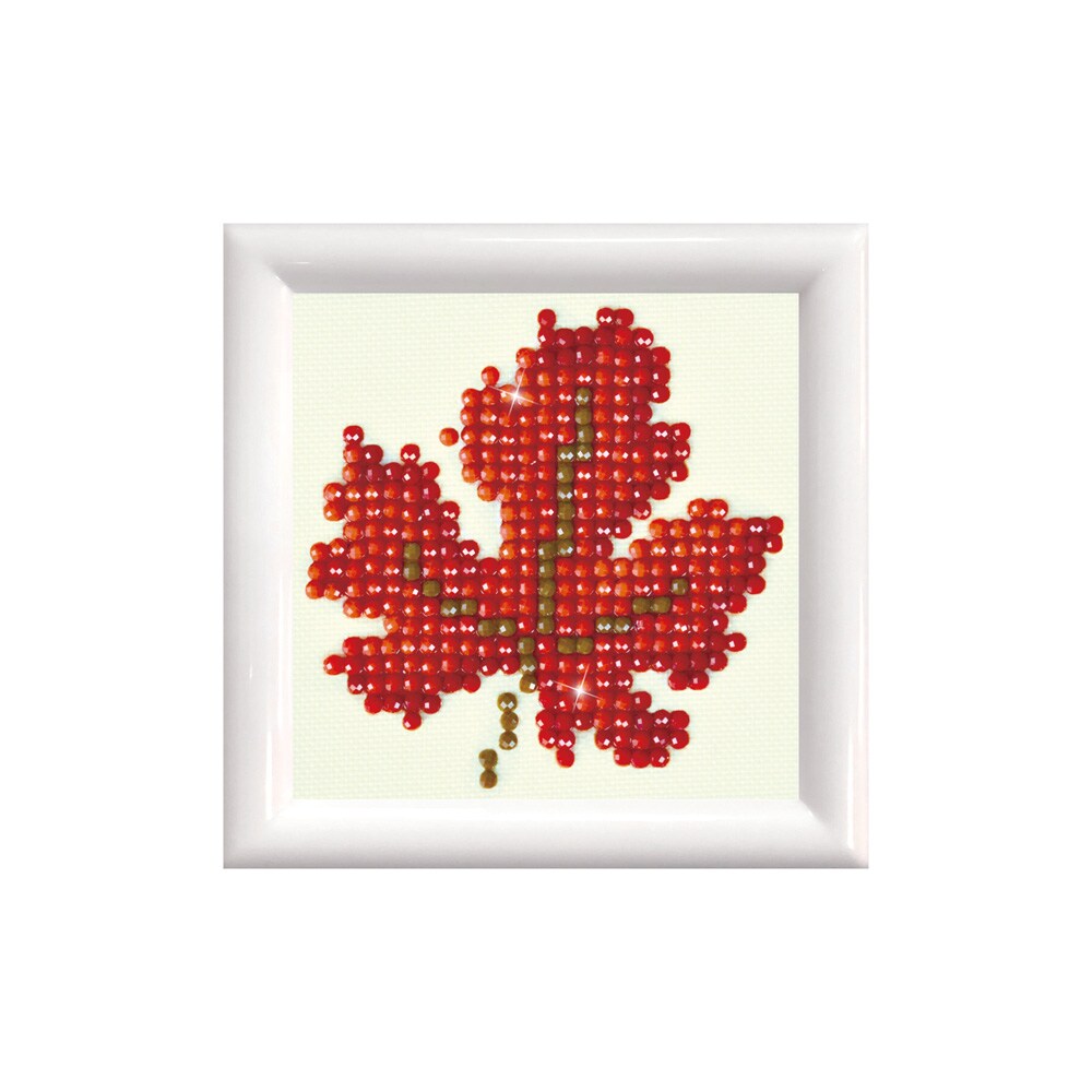 Diamond Dotz Autumn Dream Kit with Frame Leaf Diamond Painting Kits for Adults - Diamond Art Kits a Relaxing Creative Craft Kit with Dotz Gems 3"x3"