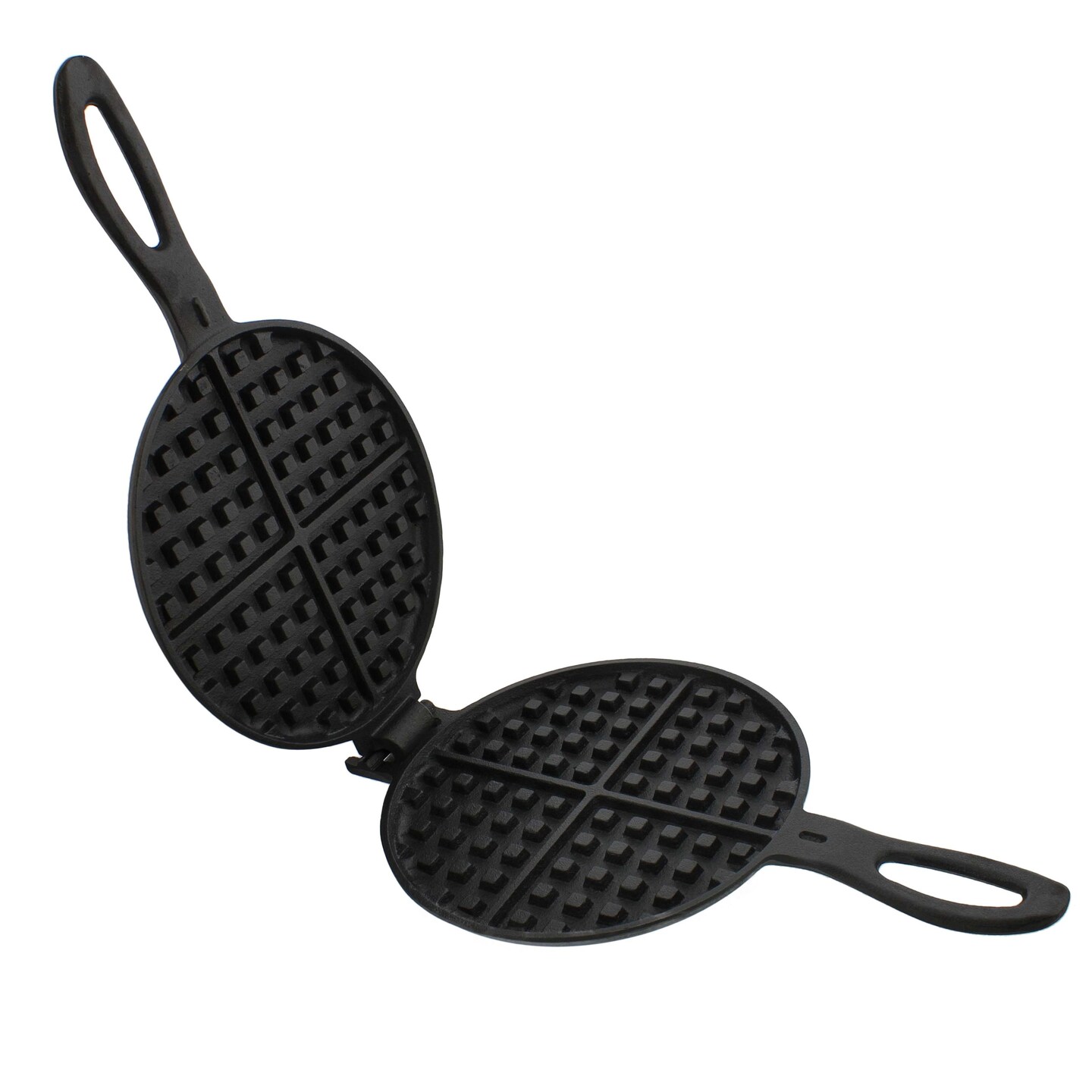 Lot45 Cast Iron Waffle Maker Pan 6in Stove Top Waffle Iron Cookware for ...