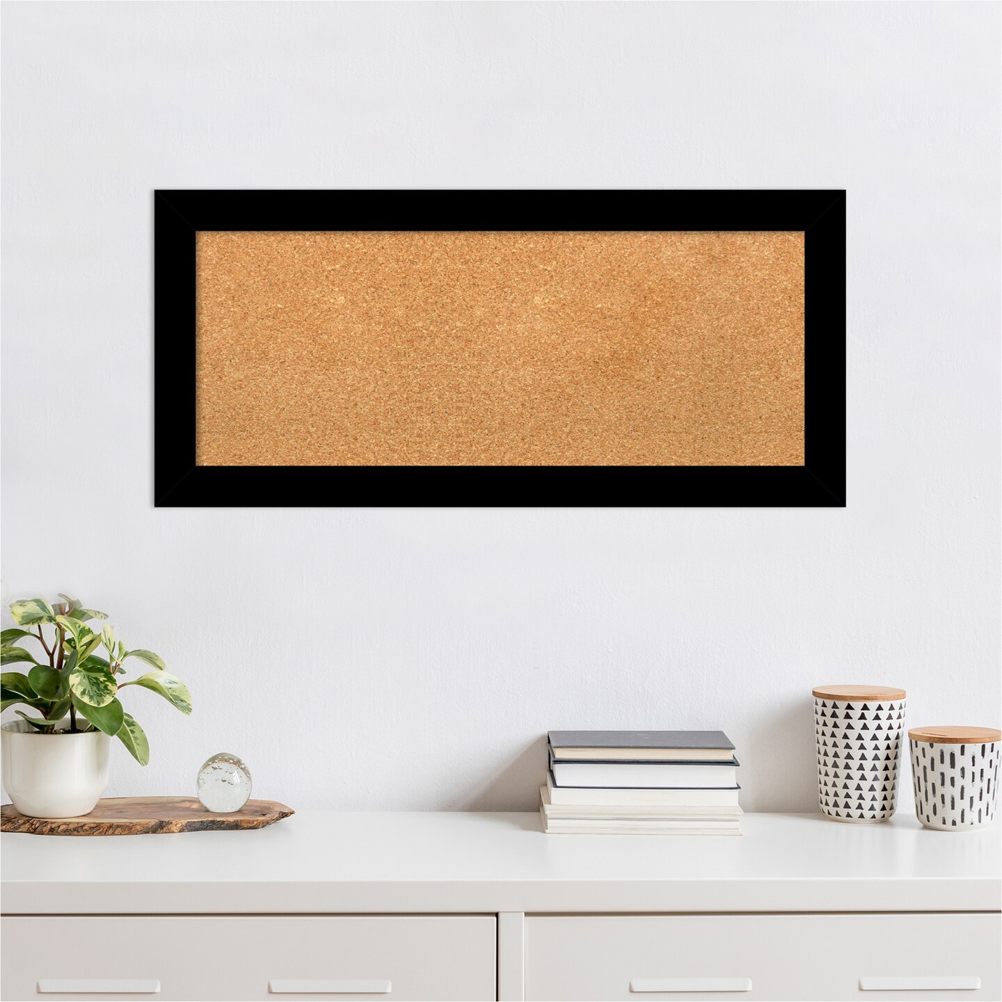 Brushed Framed Corkboard, Natural Cork