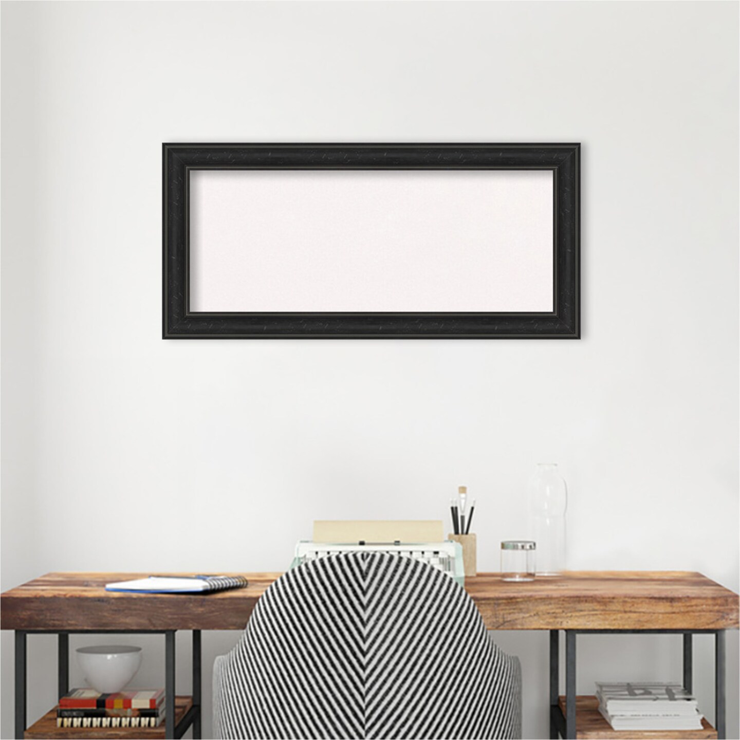 Shipwreck Narrow Framed Corkboard, White Cork