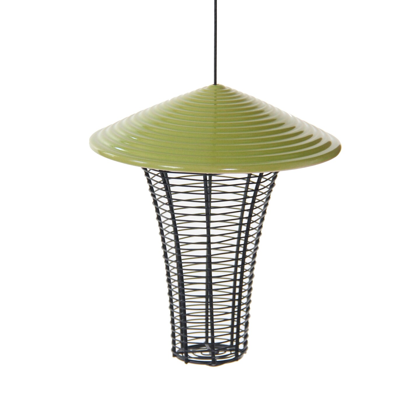 Outdoor Living and Style 10&#x201D; Green Heavy Duty Prairie Bird Feeder for Small Birds